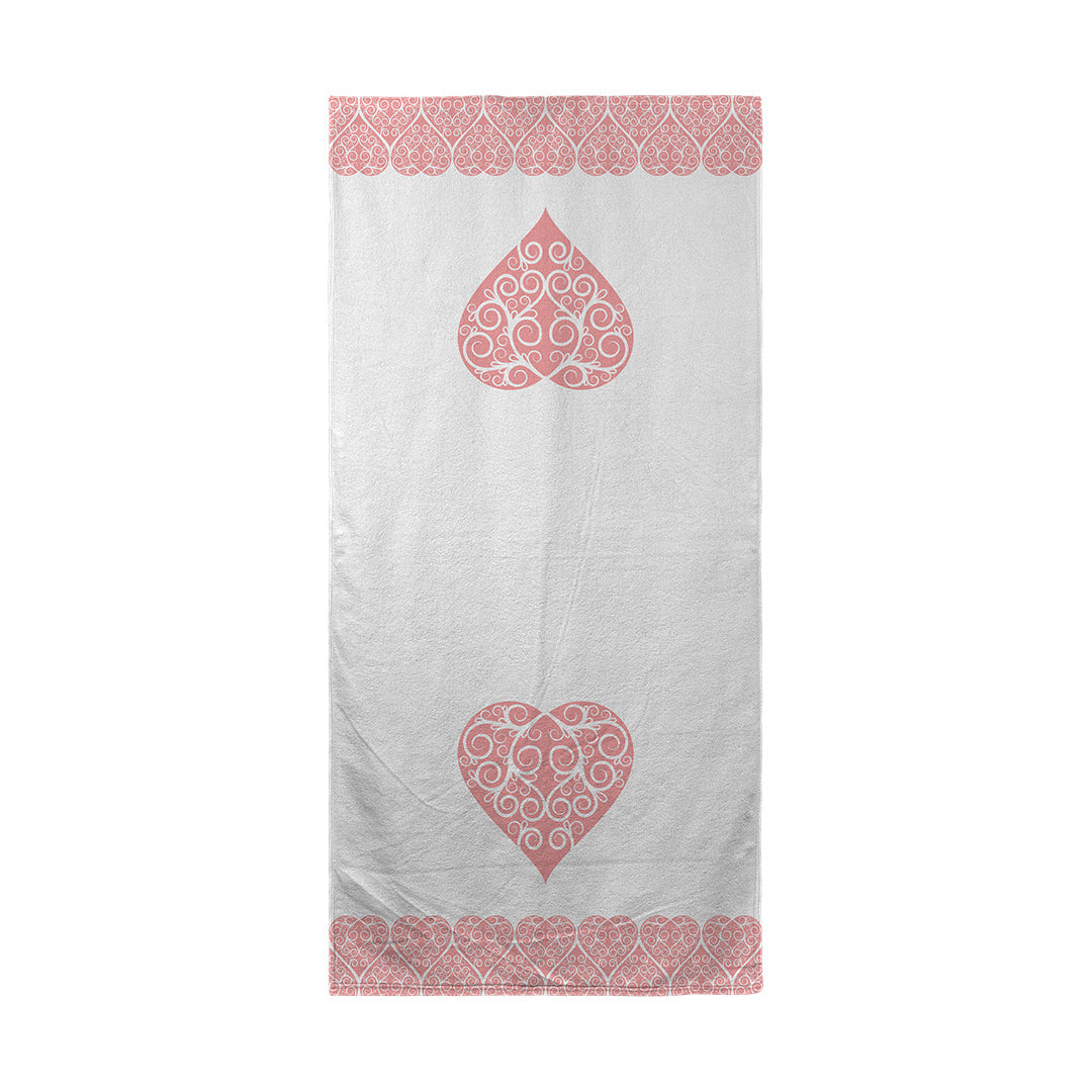 Towels Intricate Heart Ribbon