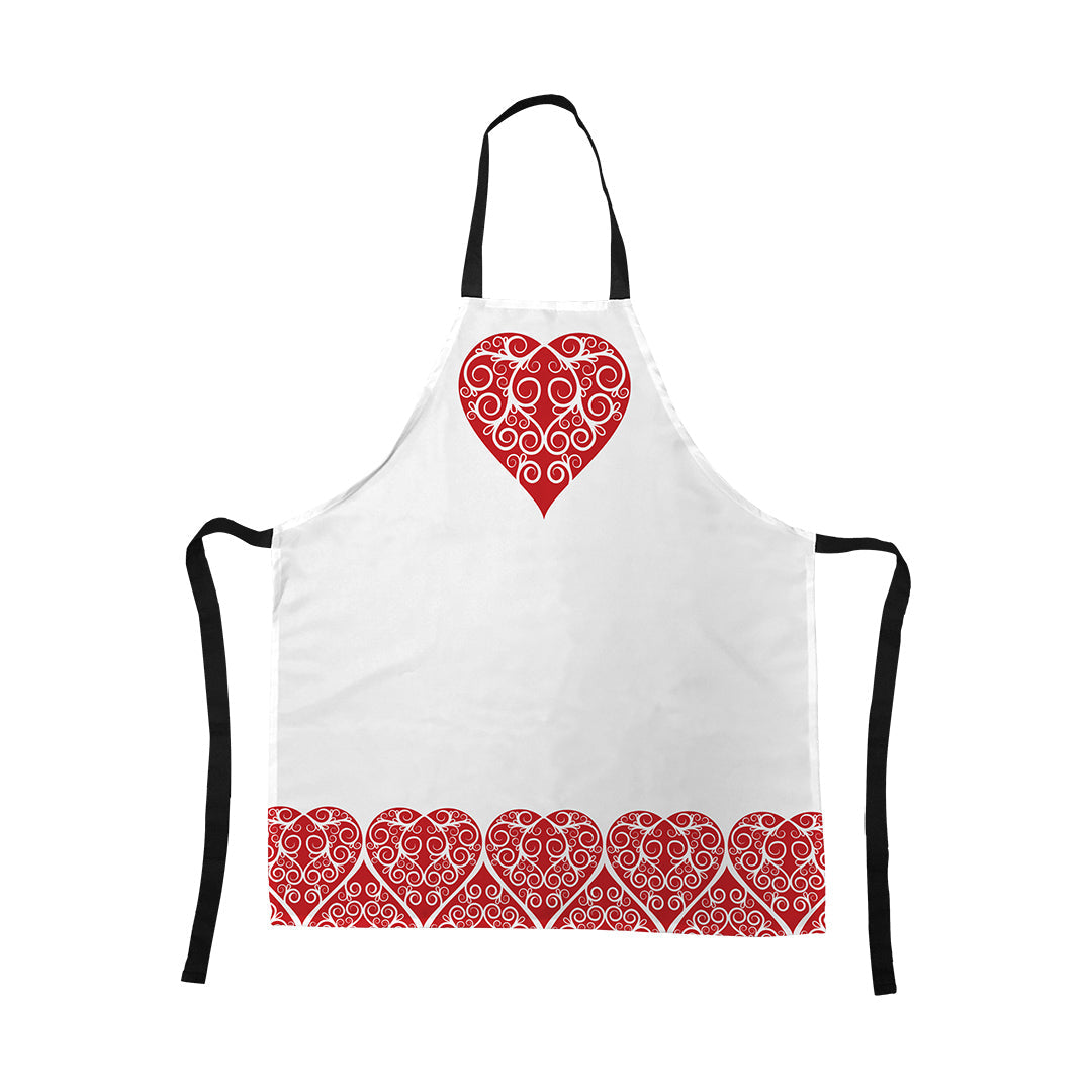Apron Intricate Heart Ribbon