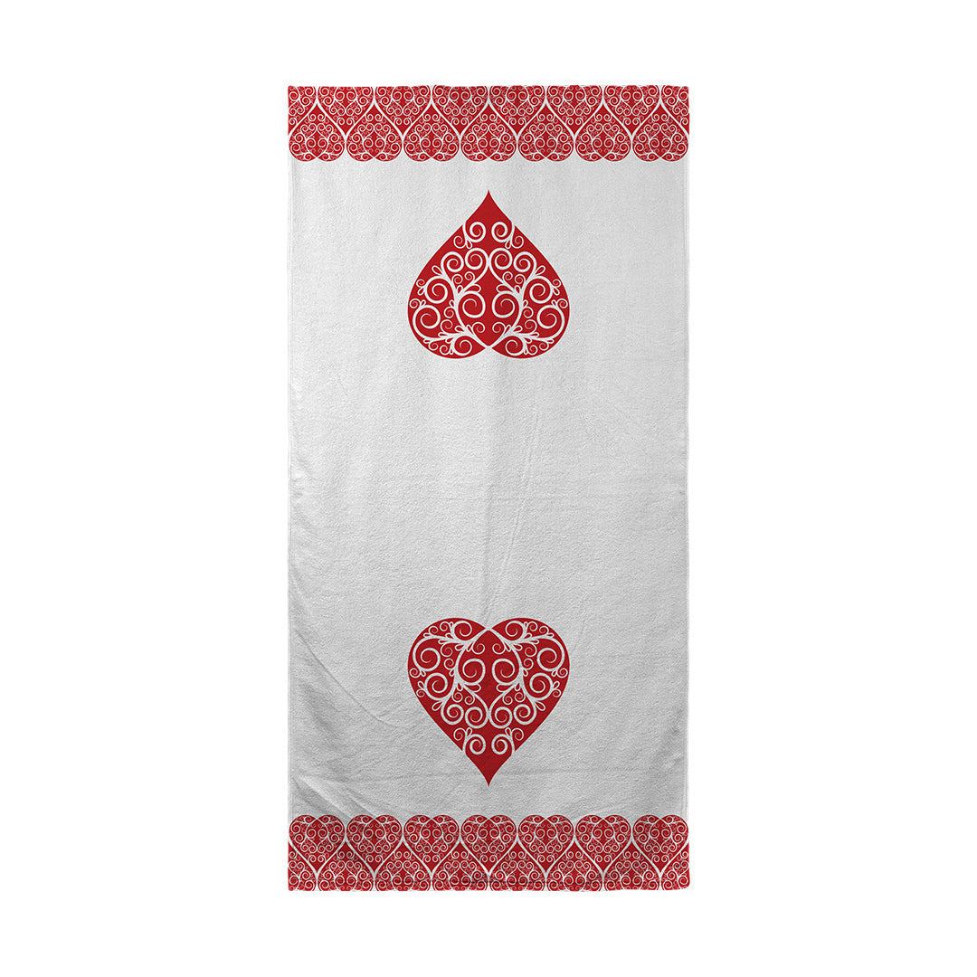 Towels Intricate Heart Ribbon