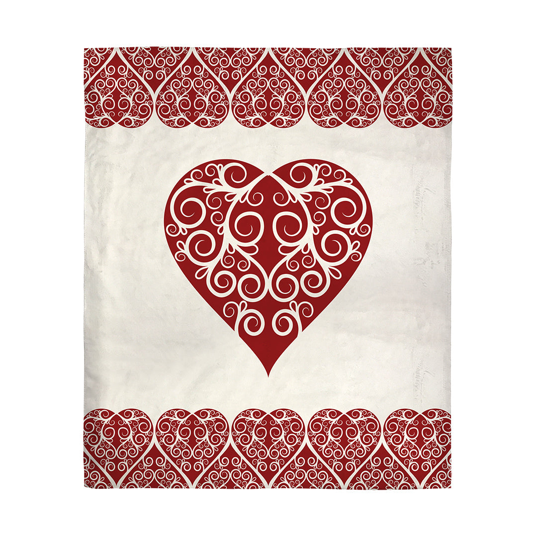 Blankets Intricate Heart Ribbon