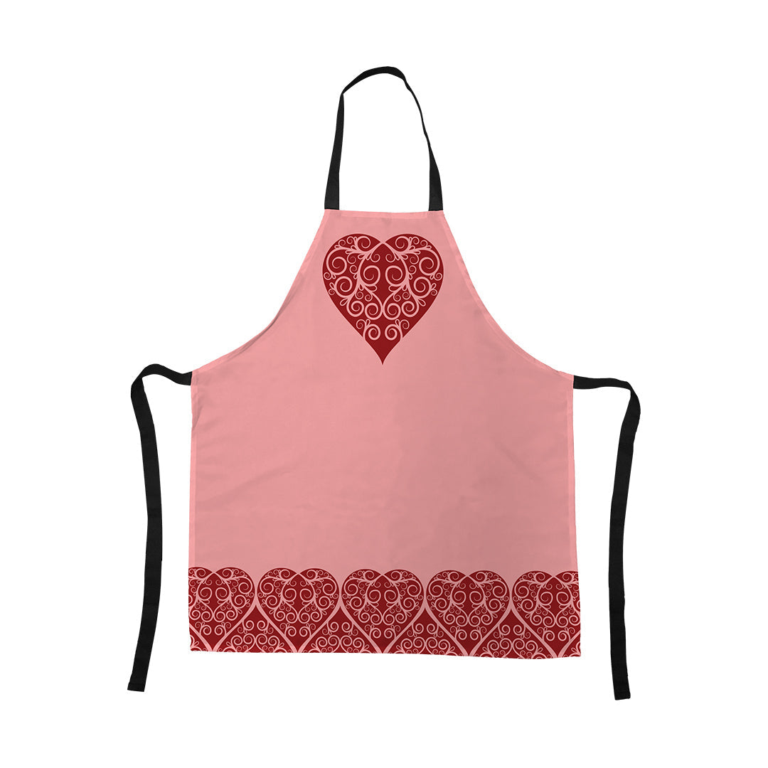 Apron Intricate Heart Ribbon