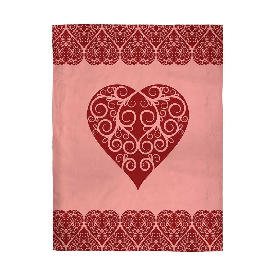 Blankets Intricate Heart Ribbon