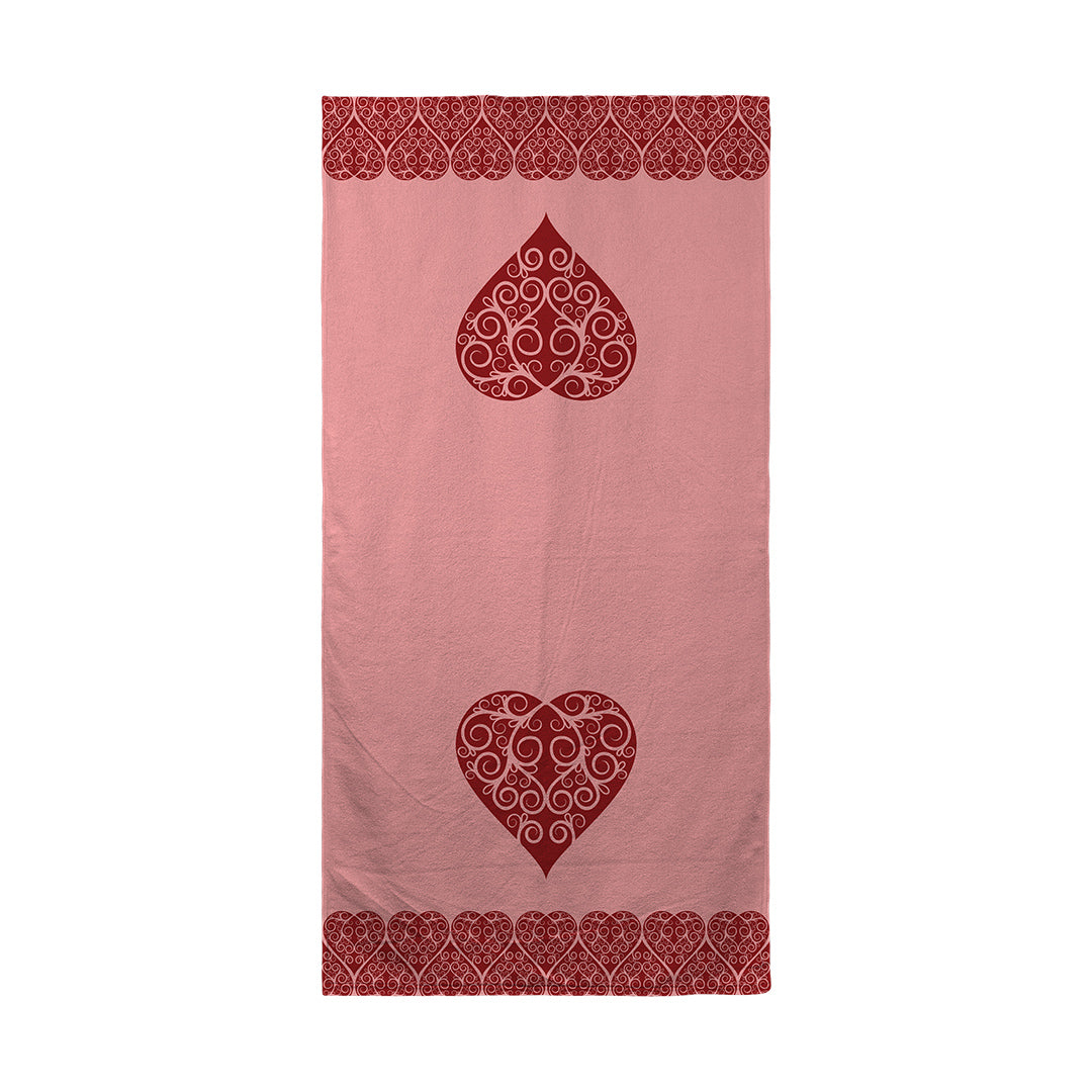 Towels Intricate Heart Ribbon