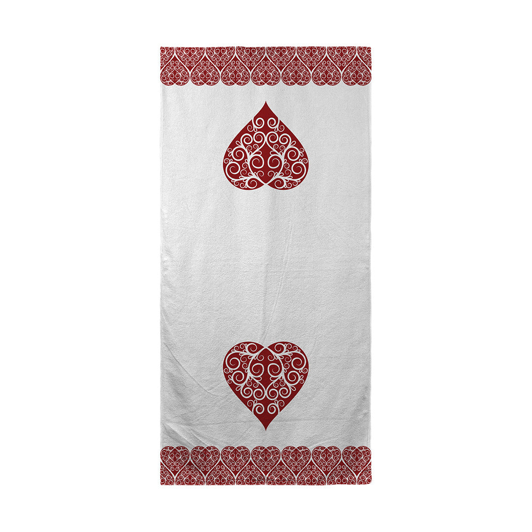 Towels Intricate Heart Ribbon