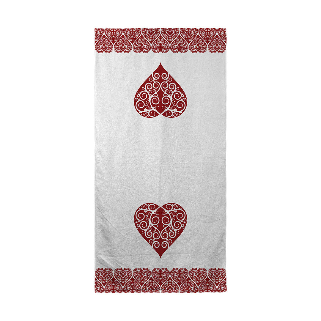 Towels Intricate Heart Ribbon