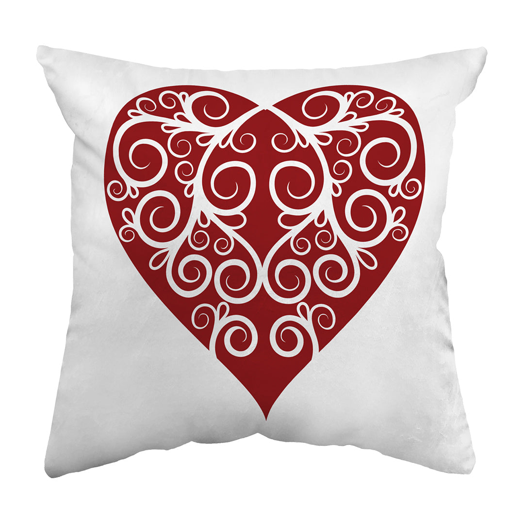Zippered Pillow Intricate Heart