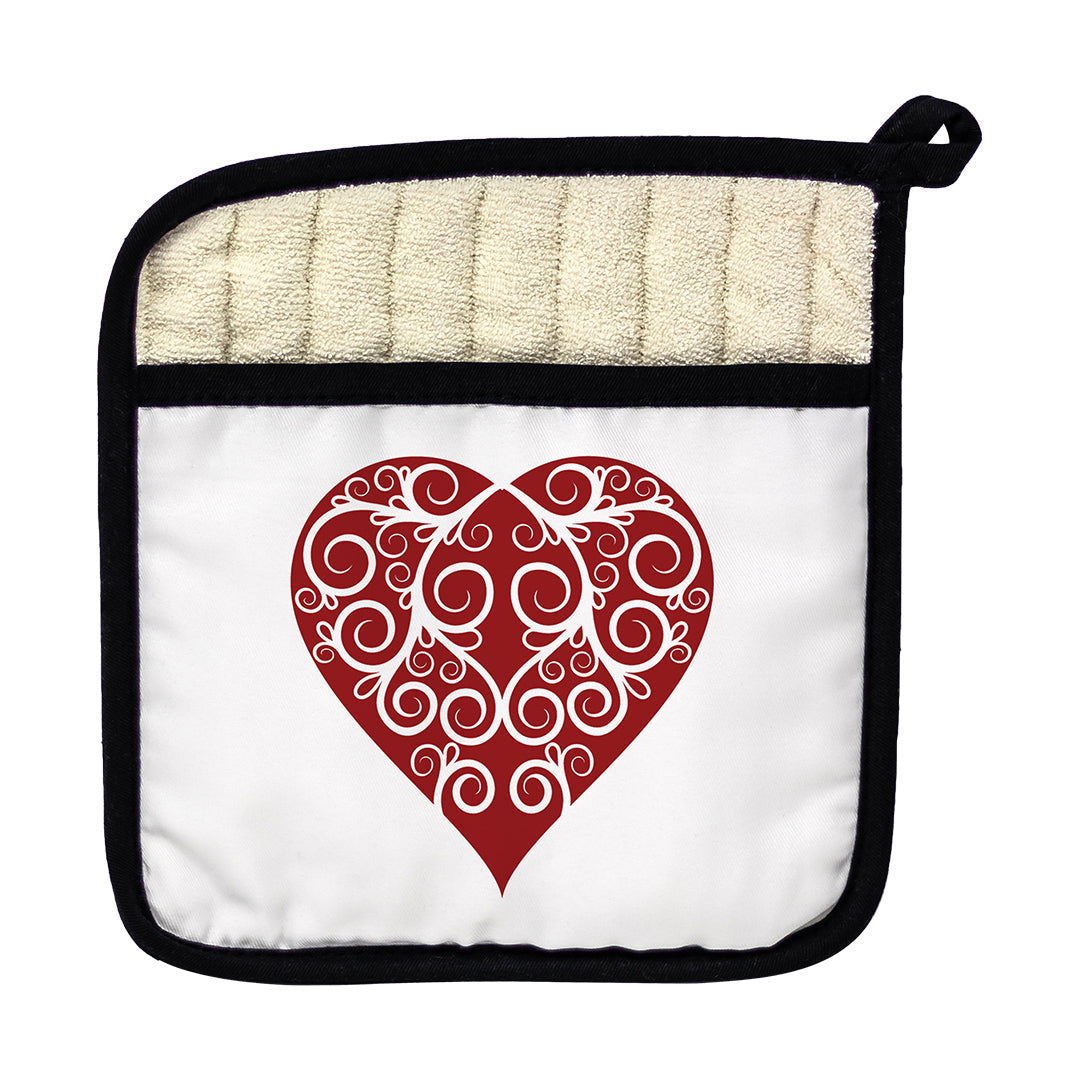 Pot Holder Intricate Heart
