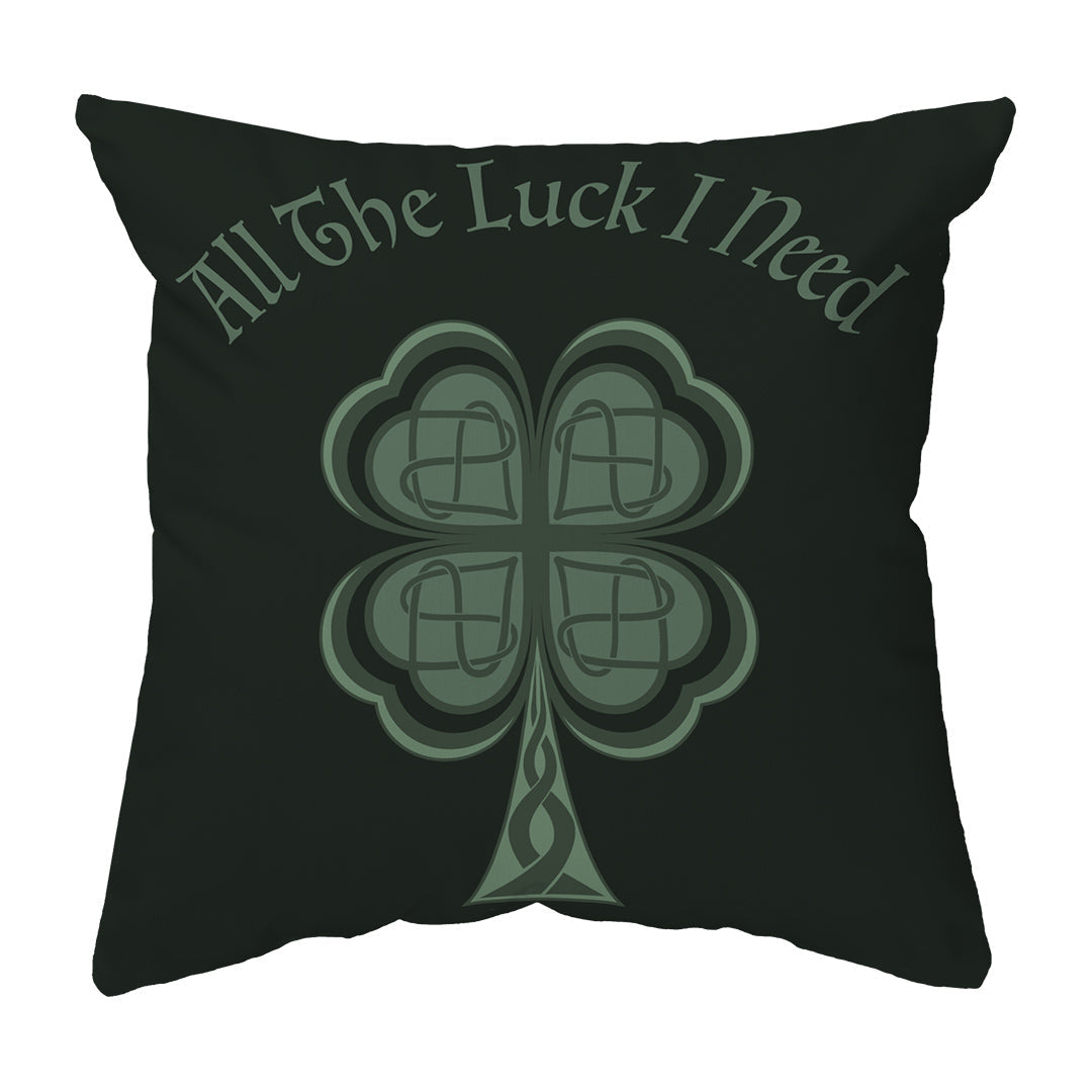 Throw Pillow Lucky Four Leaf Clover