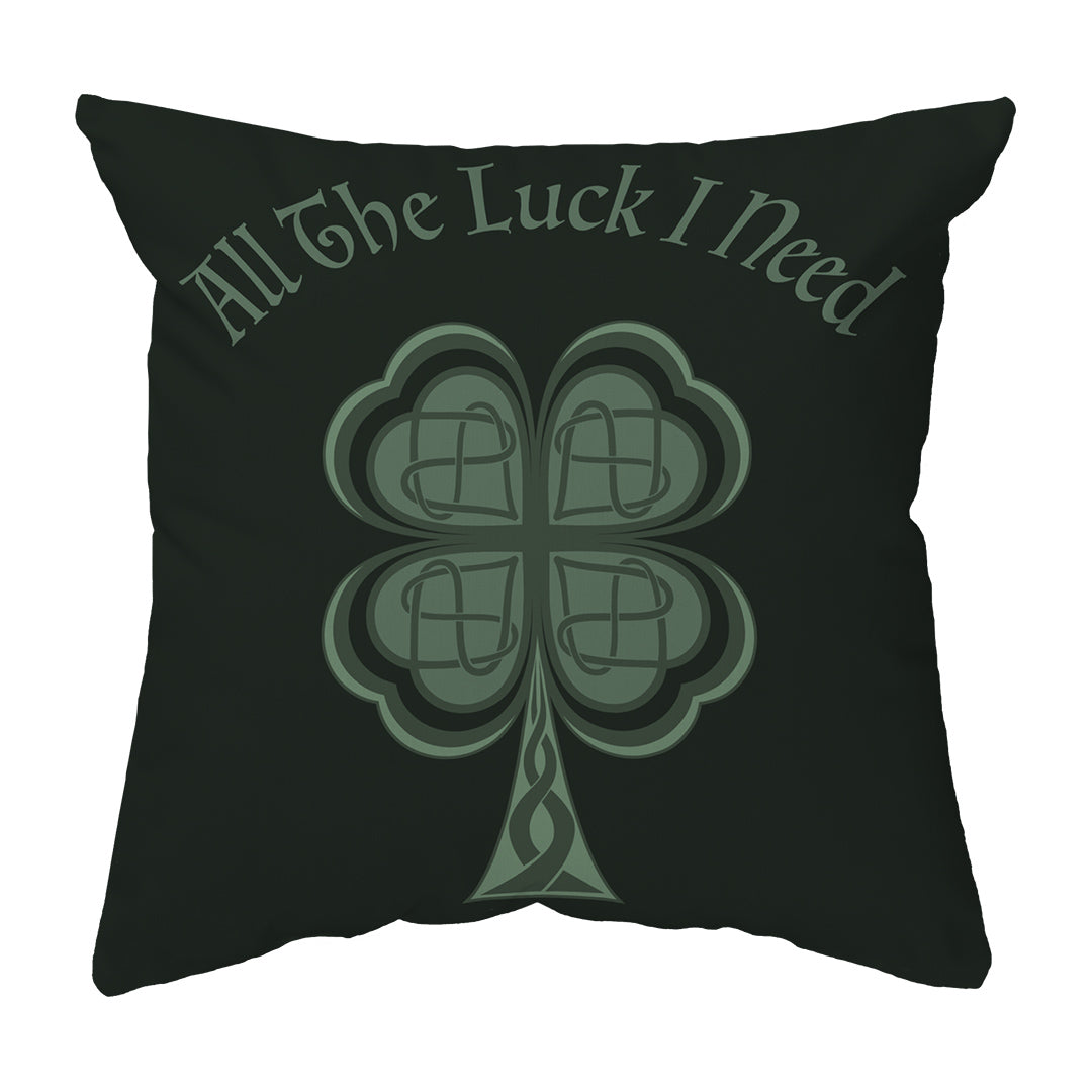 Zippered Pillow Lucky Four Leaf Clover