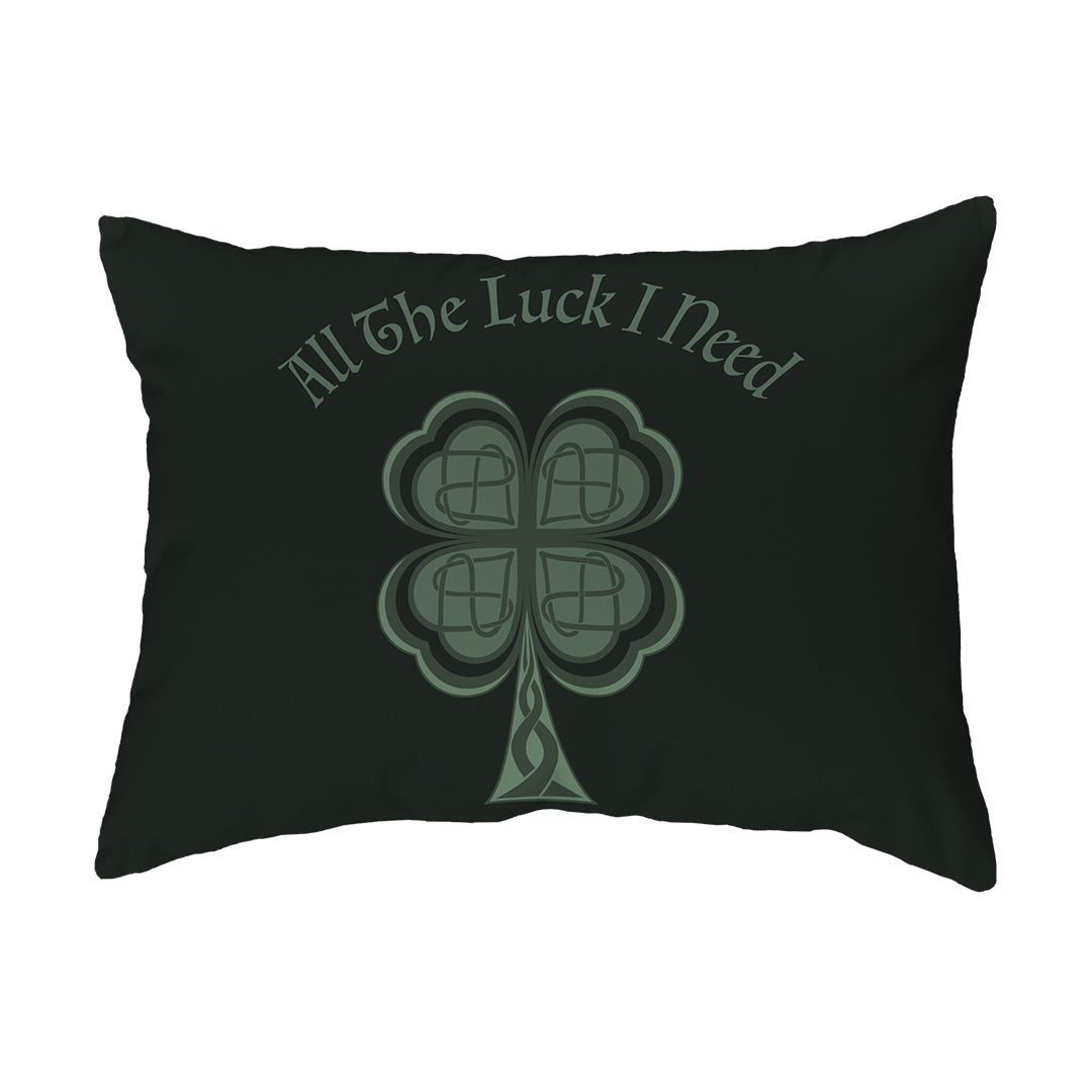 Throw Pillow Lucky Four Leaf Clover