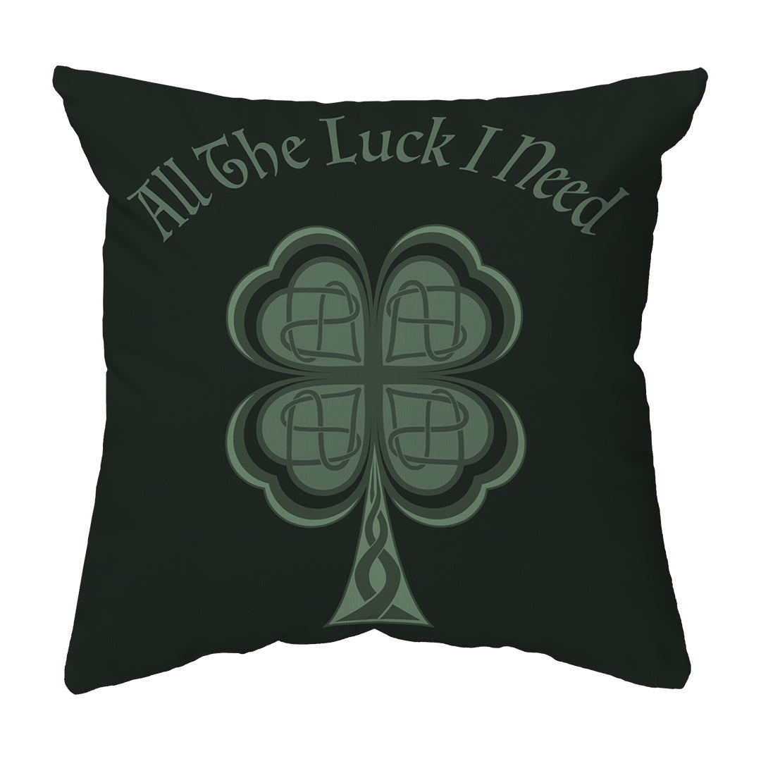Throw Pillow Lucky Four Leaf Clover