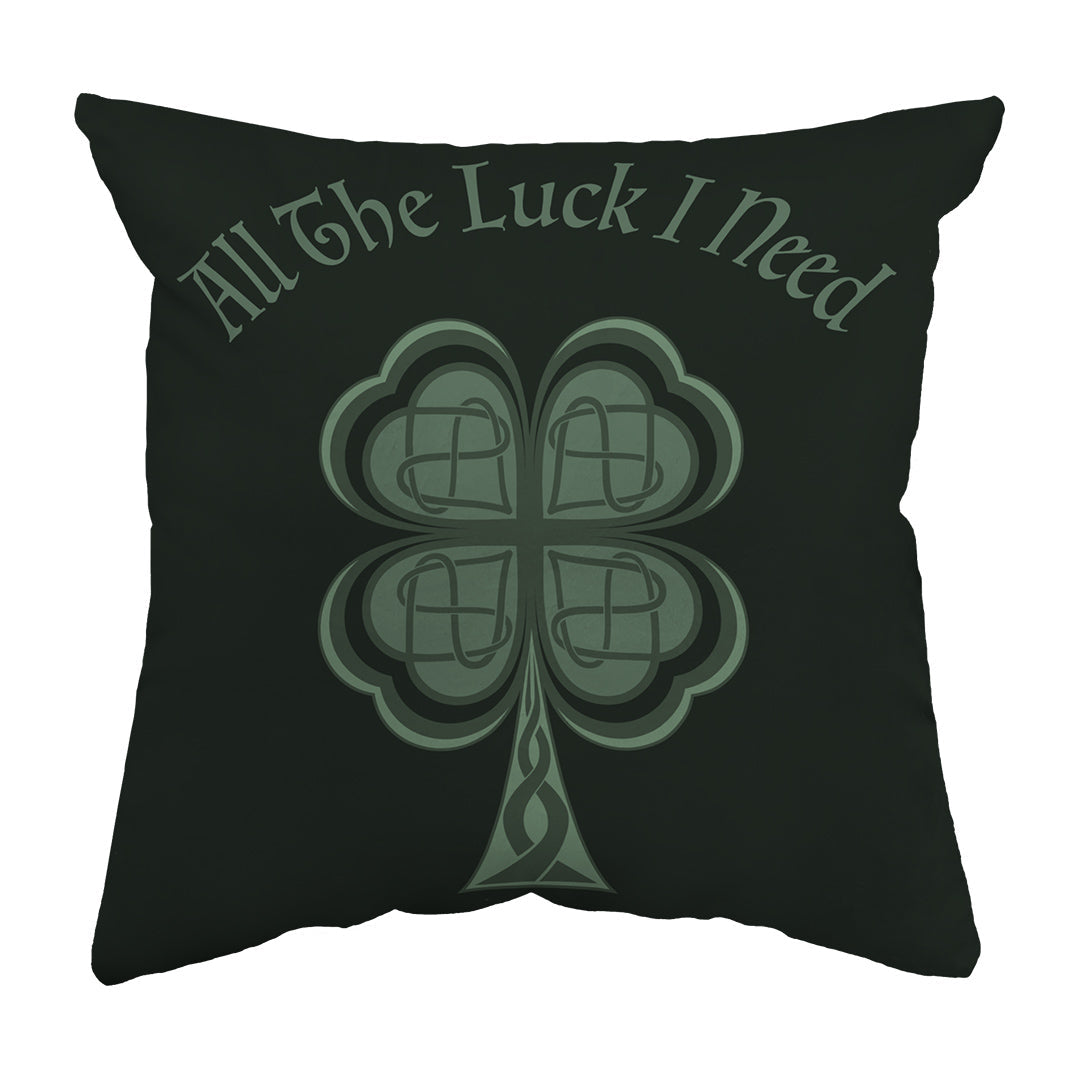 Zippered Pillow Shell Lucky Four Leaf Clover