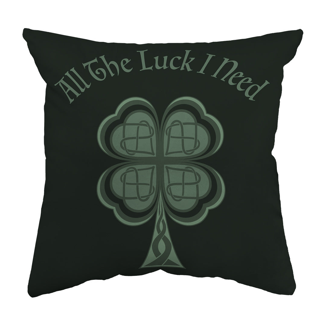 Zippered Pillow Lucky Four Leaf Clover