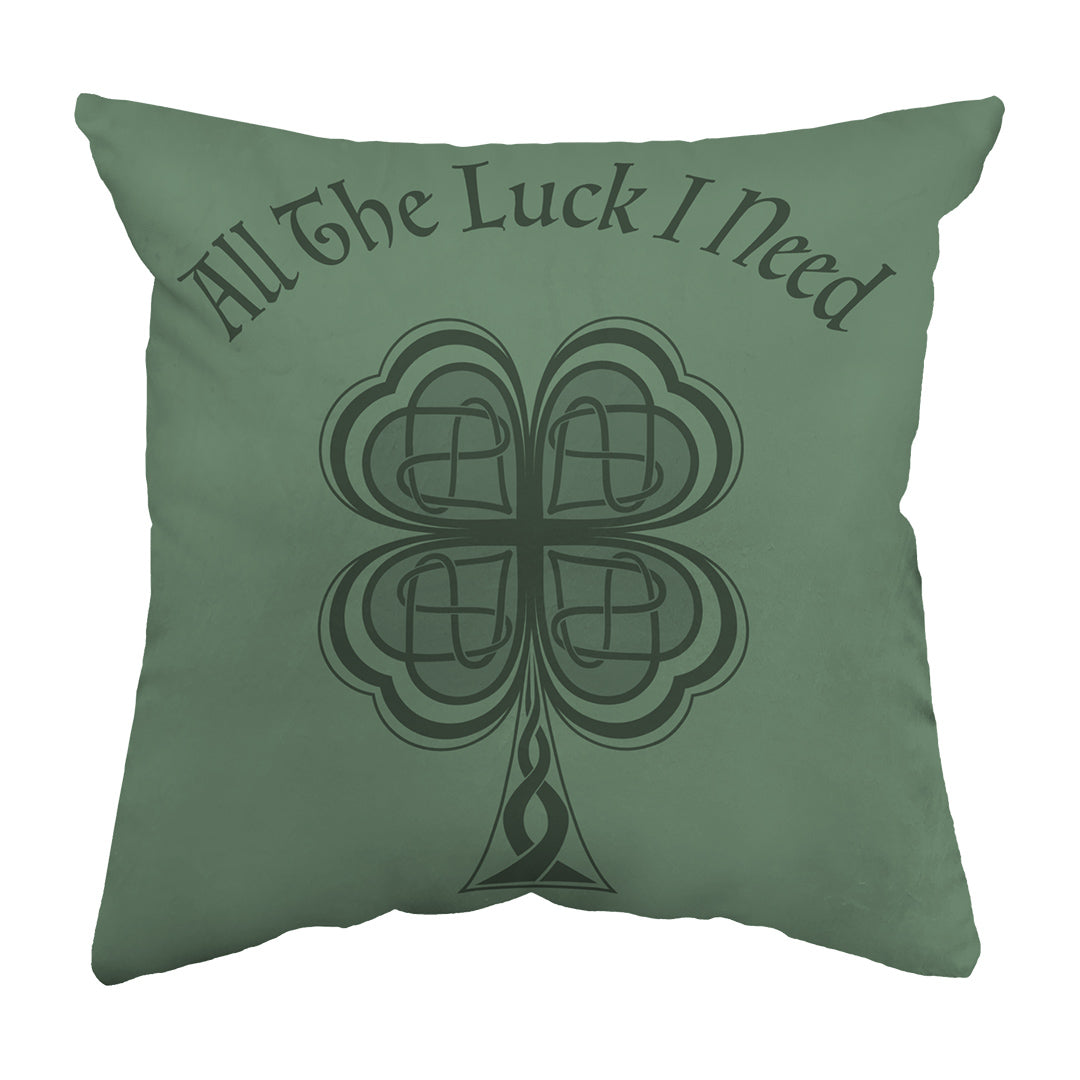 Throw Pillow Lucky Four Leaf Clover