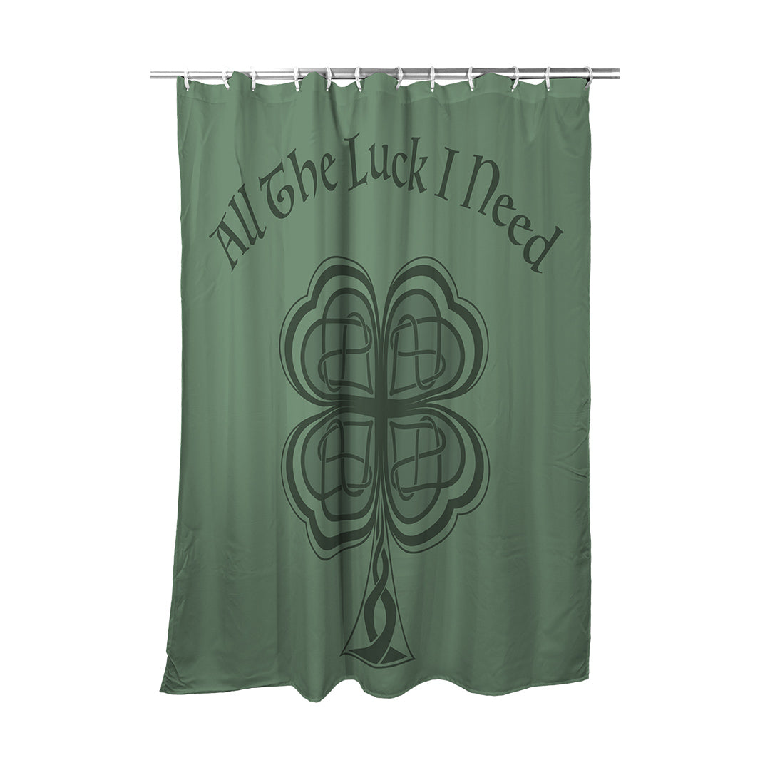 Shower Curtain Lucky Four Leaf Clover