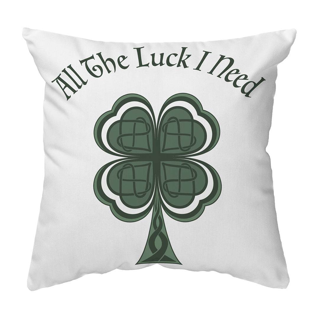 Throw Pillow Lucky Four Leaf Clover
