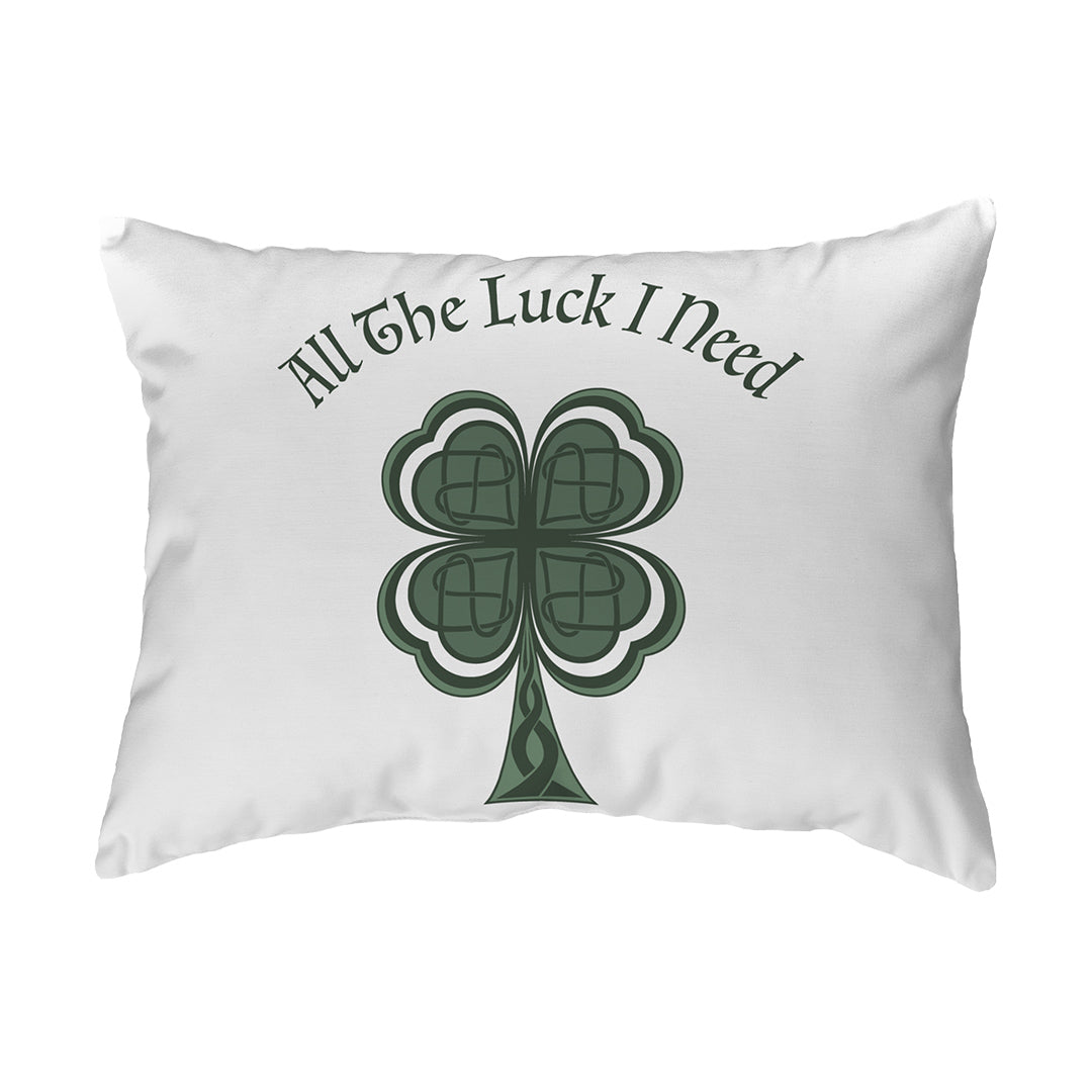 Throw Pillow Lucky Four Leaf Clover