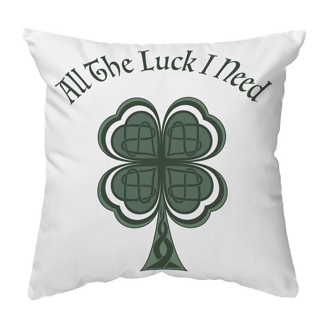 Throw Pillow Lucky Four Leaf Clover