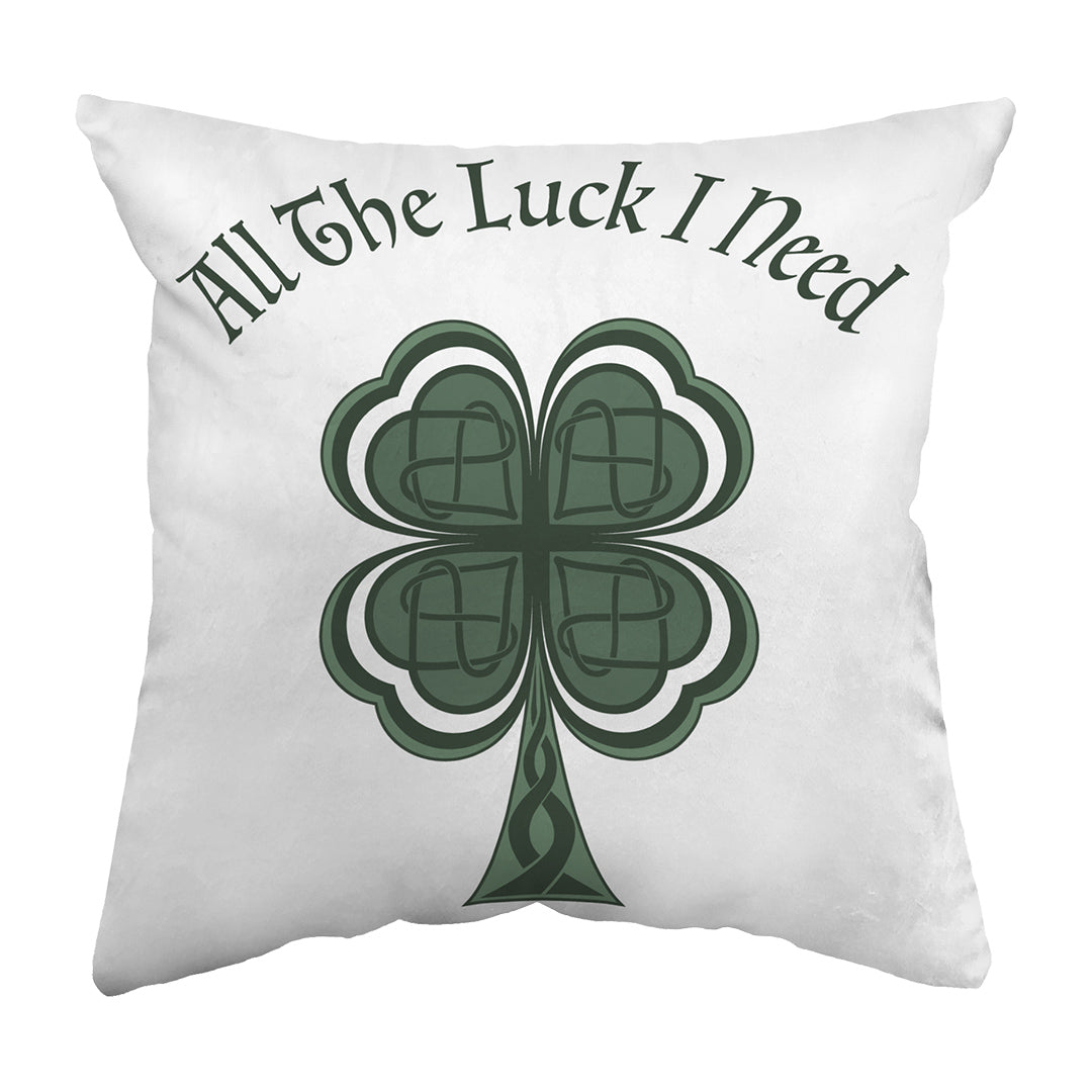 Zippered Pillow Lucky Four Leaf Clover