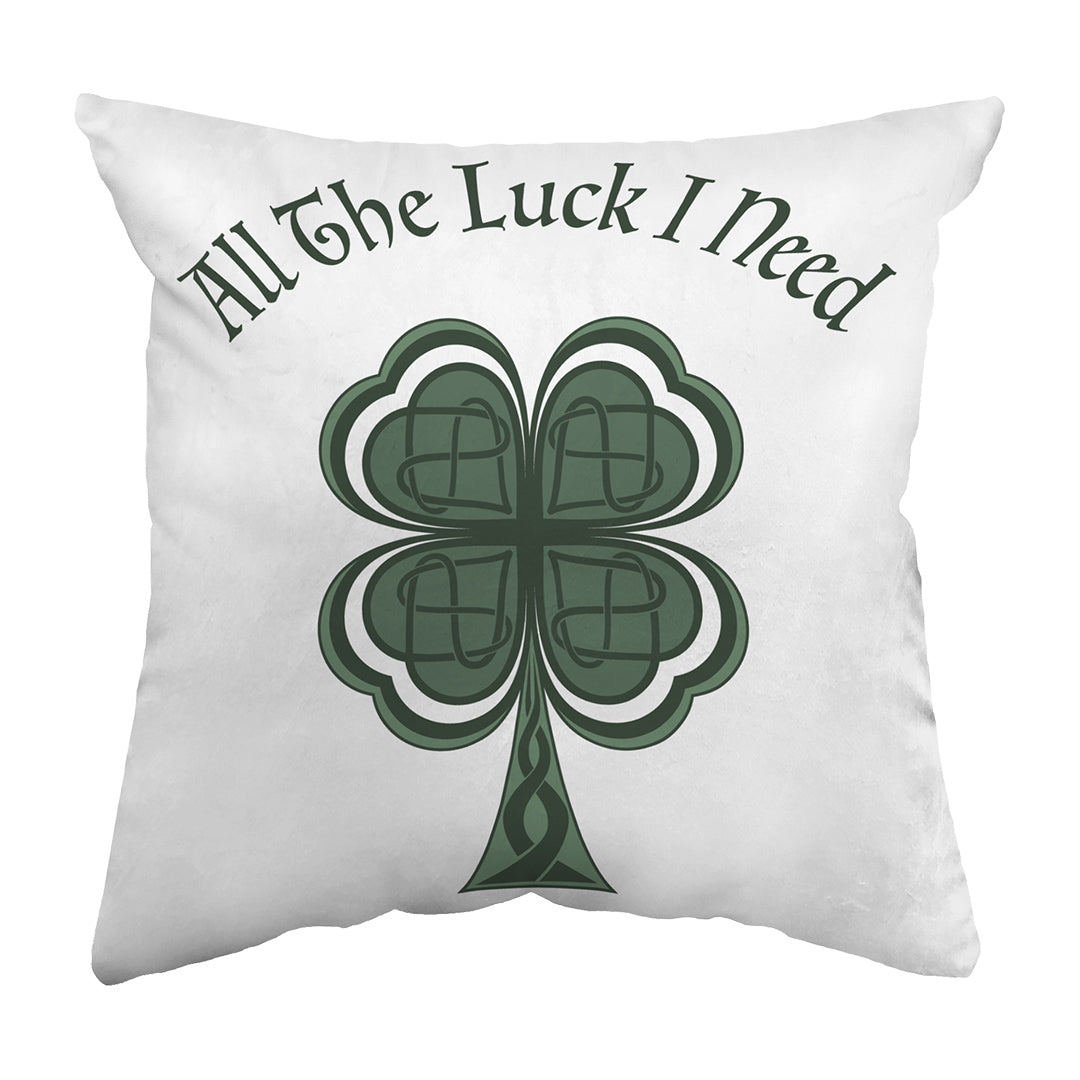 Throw Pillow Lucky Four Leaf Clover
