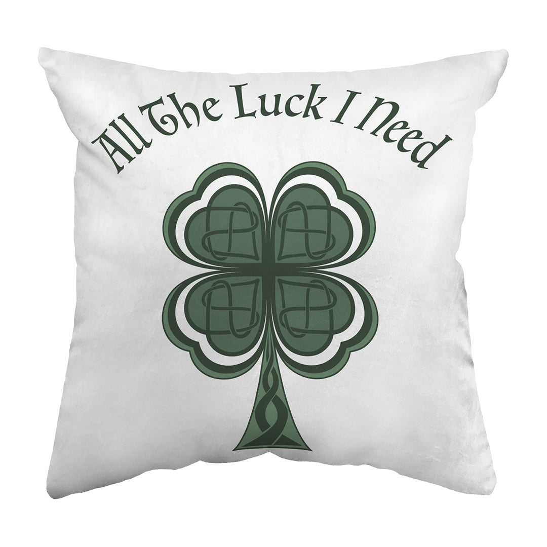 Throw Pillow Lucky Four Leaf Clover