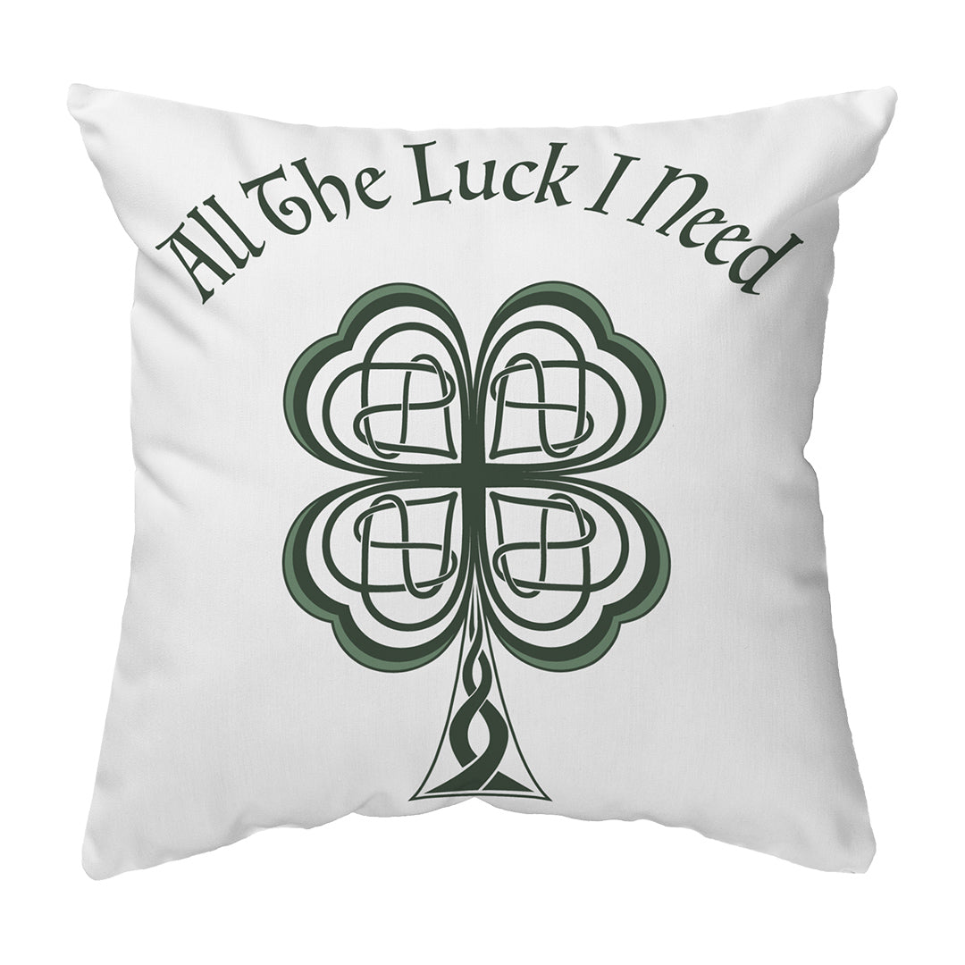 Throw Pillow Lucky Four Leaf Clover