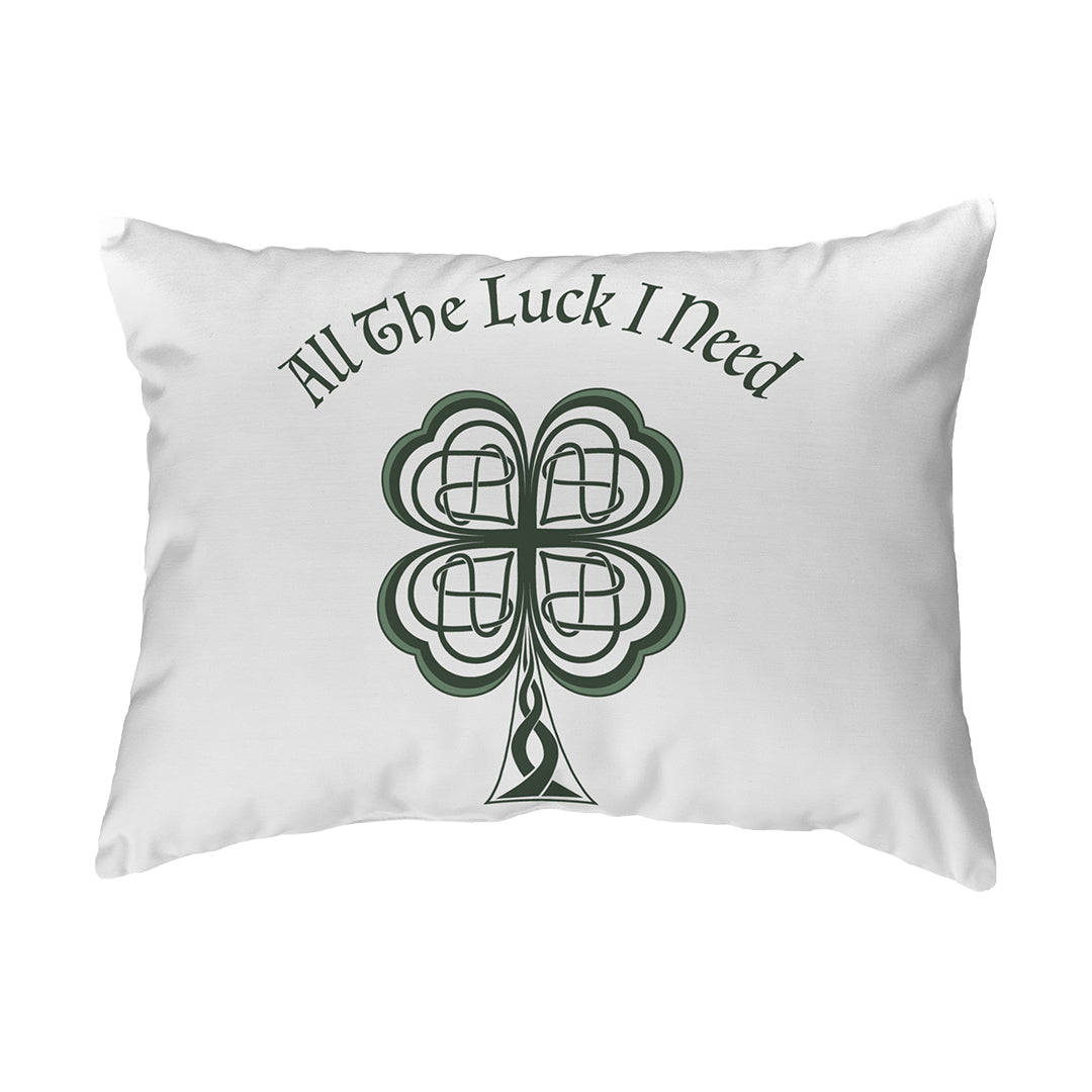 Throw Pillow Lucky Four Leaf Clover
