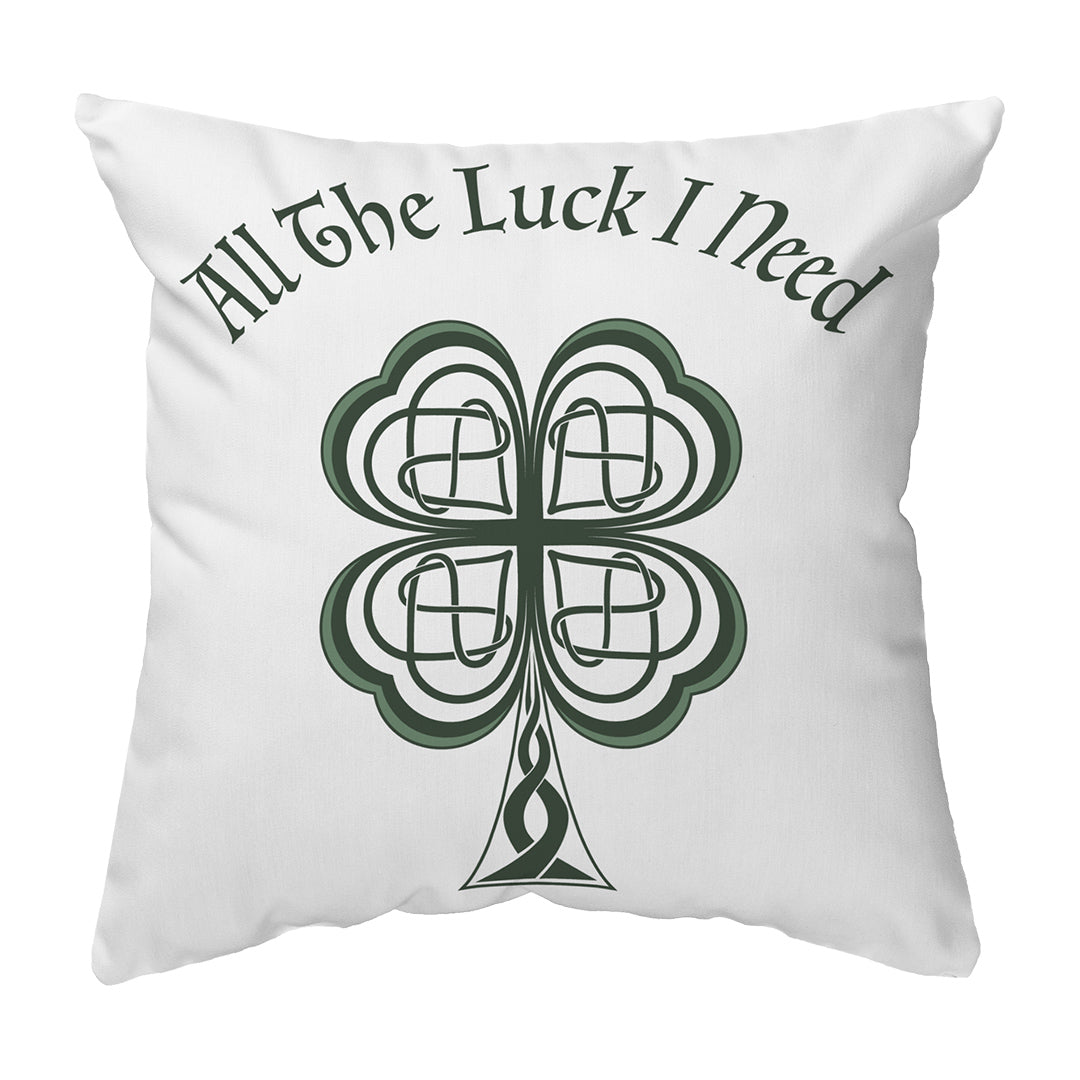 Throw Pillow Lucky Four Leaf Clover