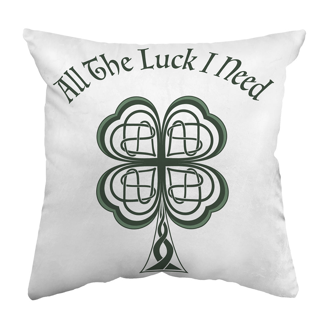 Zippered Pillow Lucky Four Leaf Clover