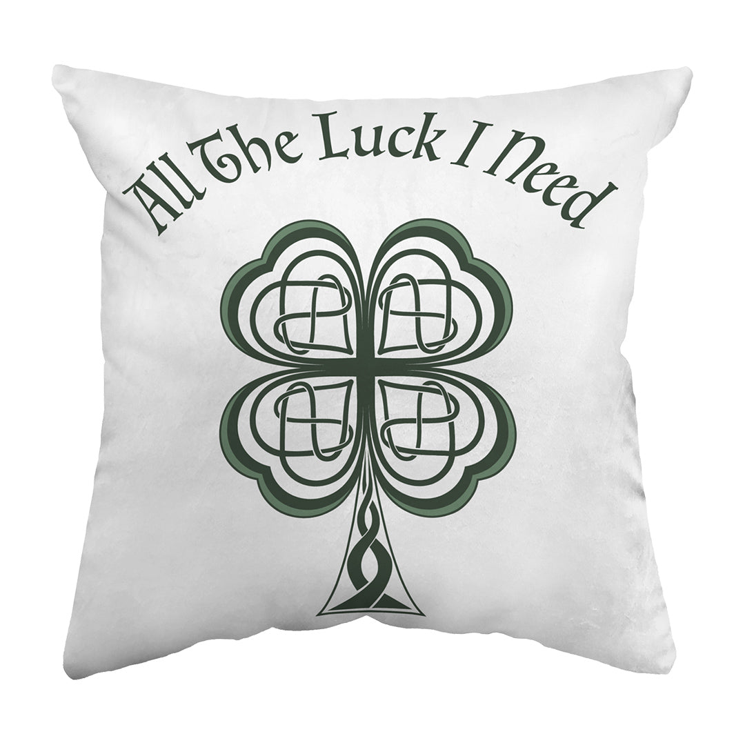 Throw Pillow Lucky Four Leaf Clover