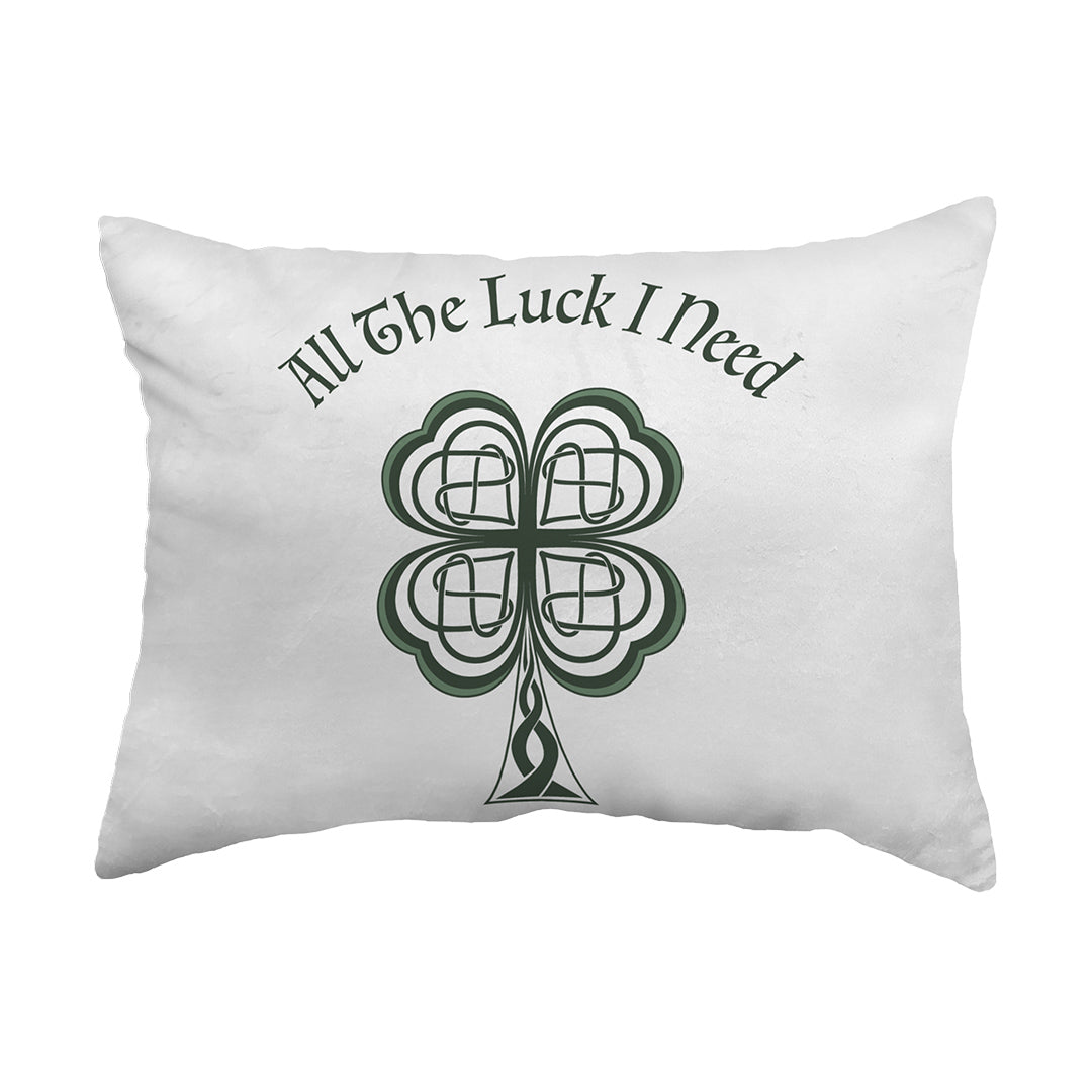 Zippered Pillow Lucky Four Leaf Clover