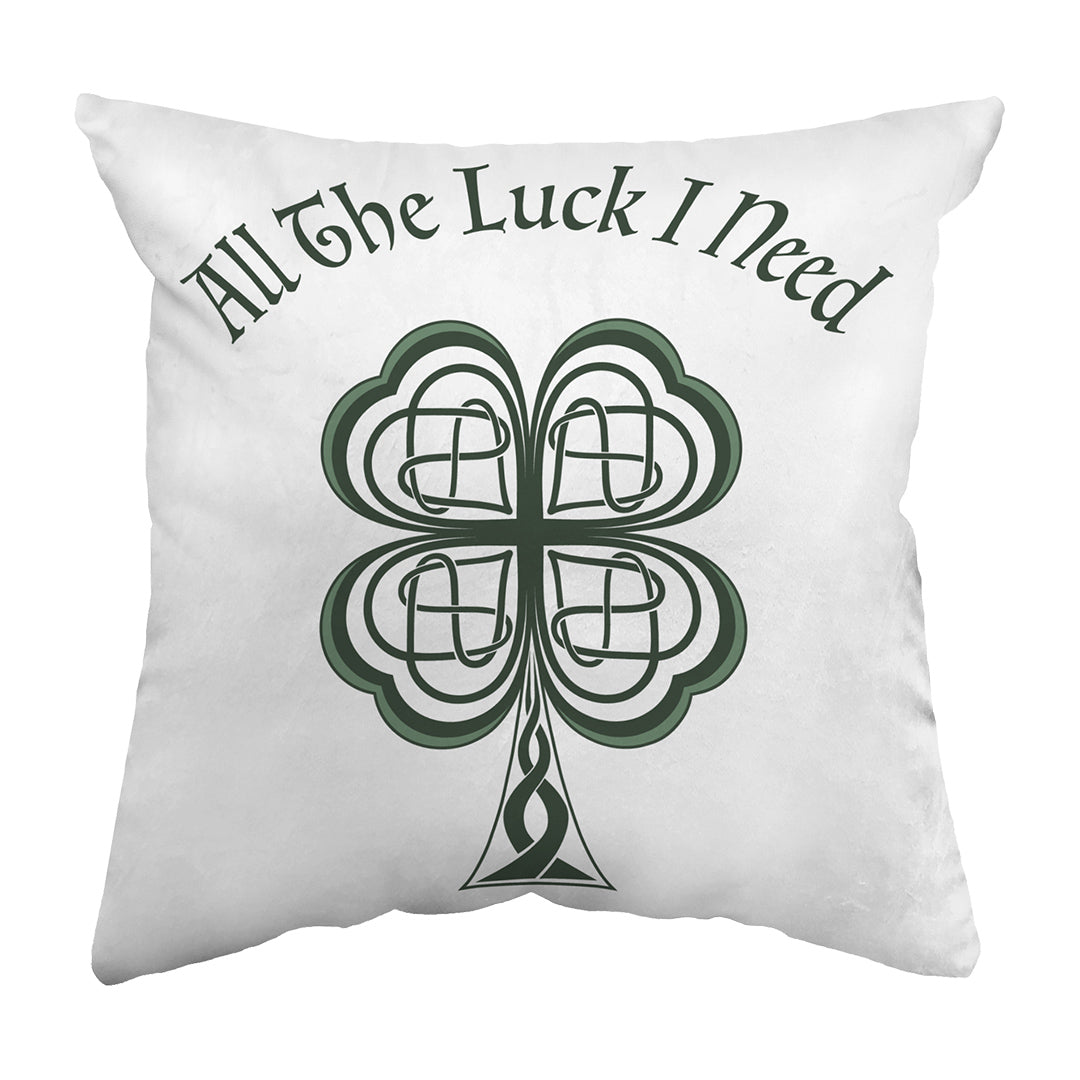 Throw Pillow Lucky Four Leaf Clover
