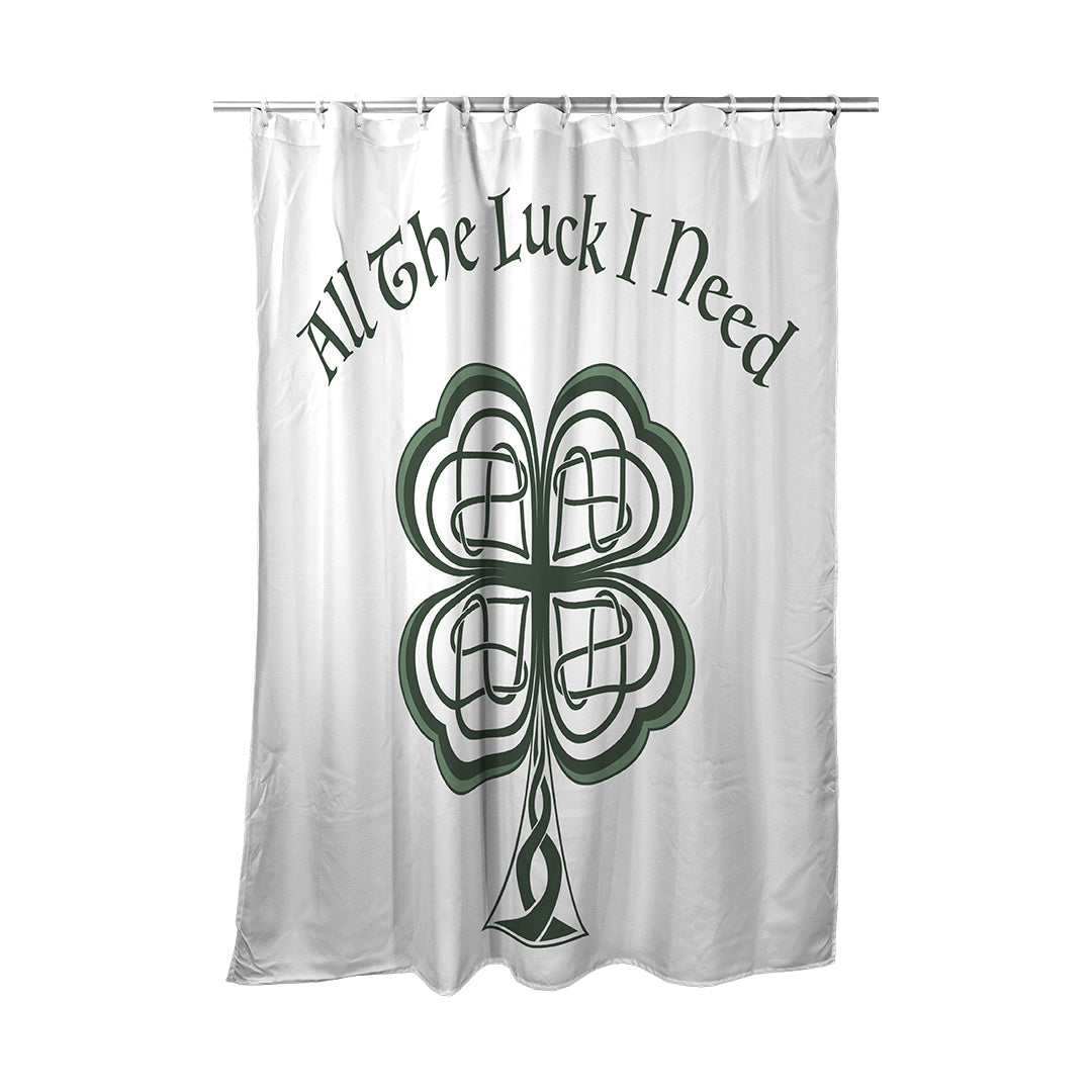 Shower Curtain Lucky Four Leaf Clover