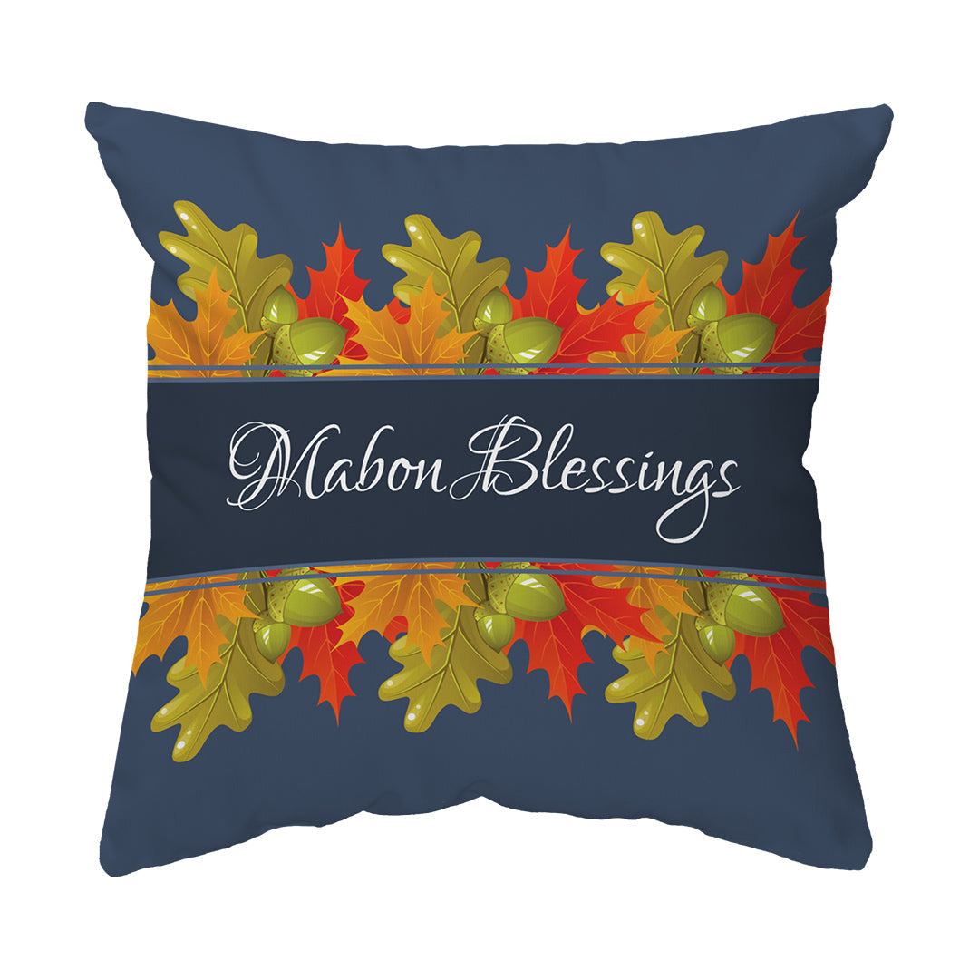 Zippered Pillow Mabon Blessings Leaves