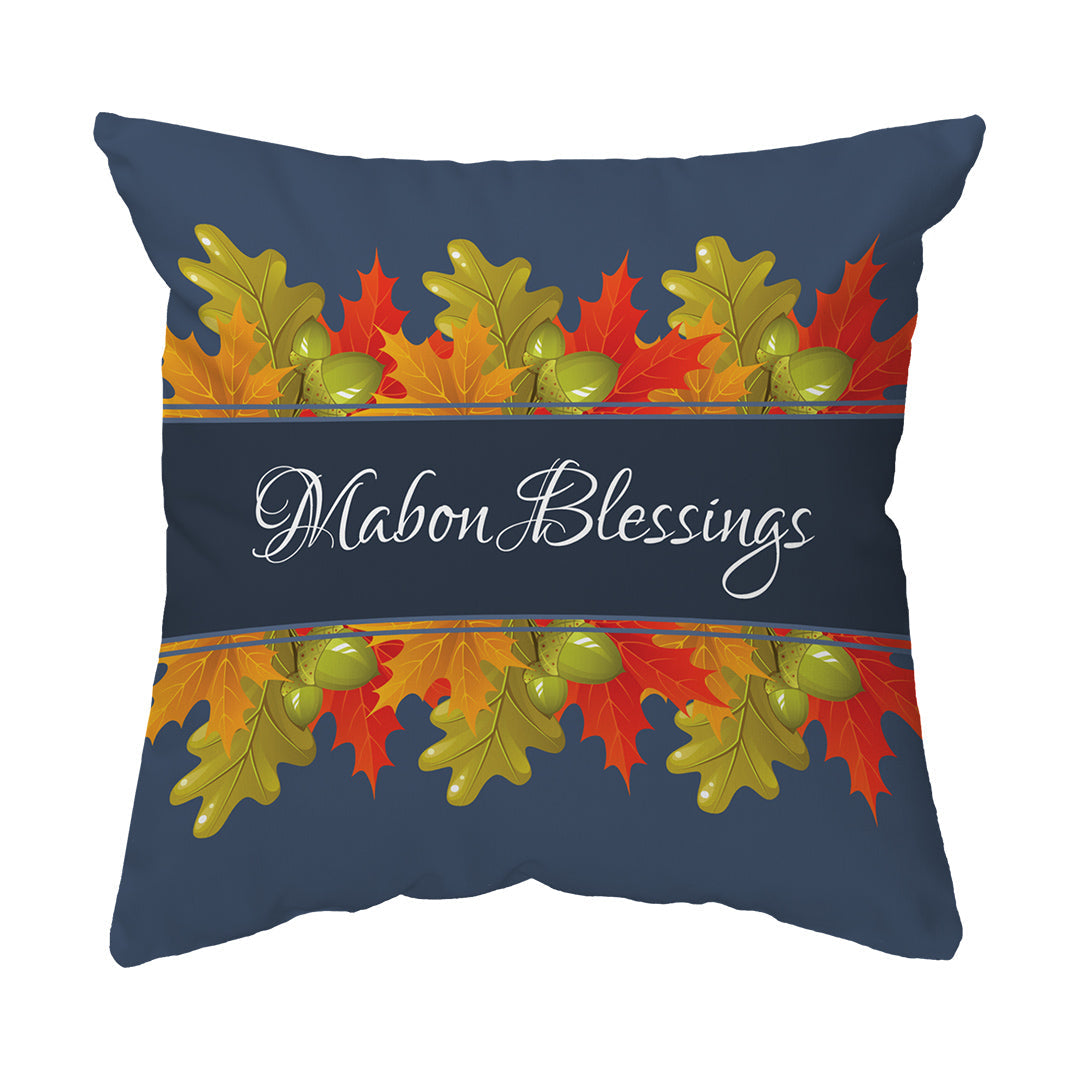 Zippered Pillow Shell Mabon Blessings Leaves