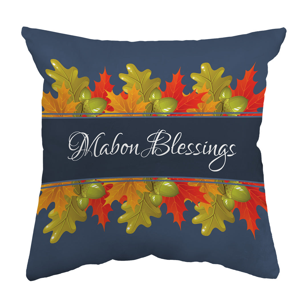 Zippered Pillow Shell Mabon Blessings Leaves