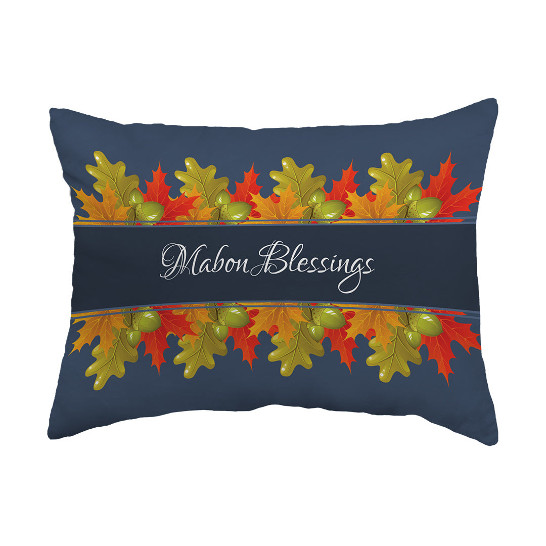 Zippered Pillow Mabon Blessings Leaves