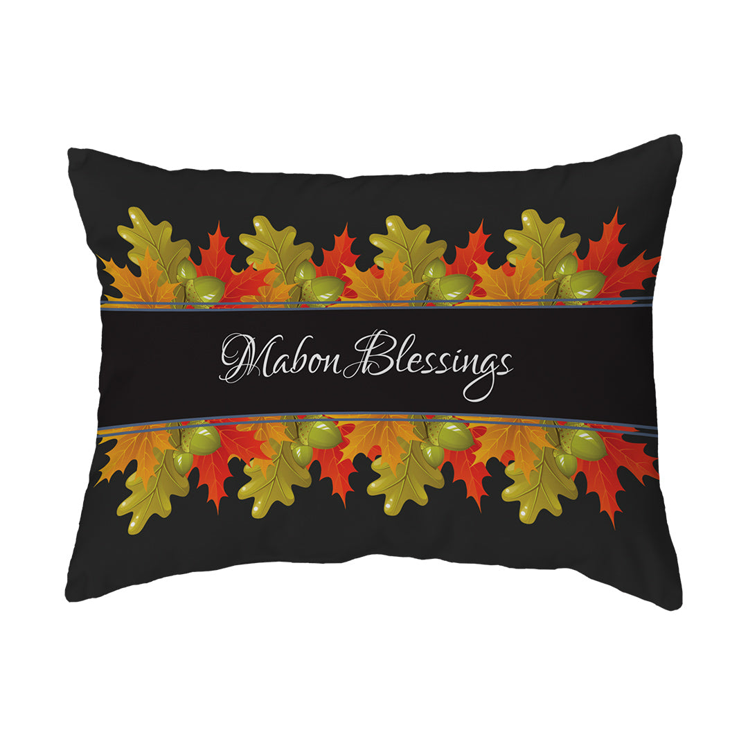 Zippered Pillow Shell Mabon Blessings Leaves