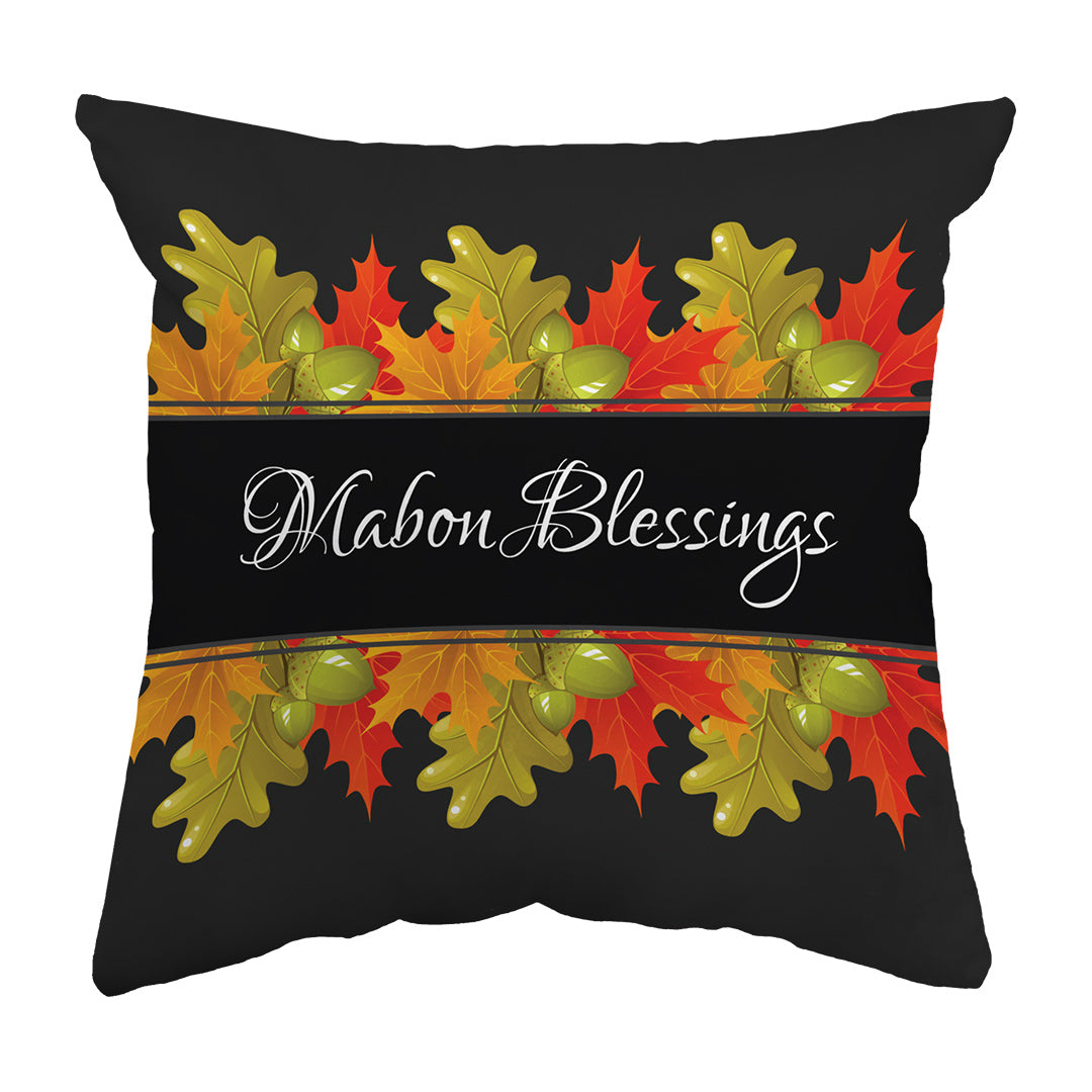 Zippered Pillow Shell Mabon Blessings Leaves