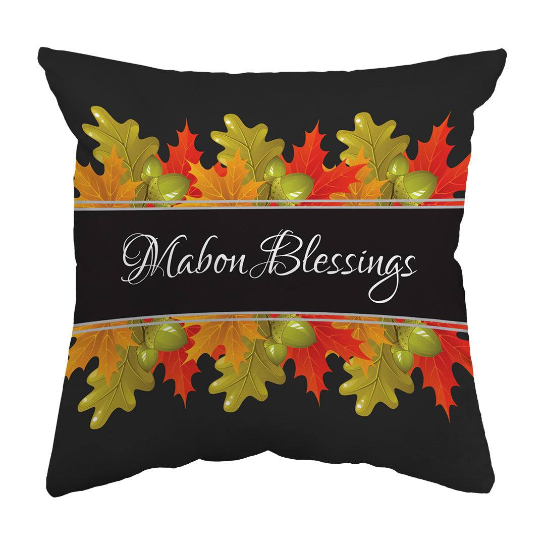 Zippered Pillow Shell Mabon Blessings Leaves