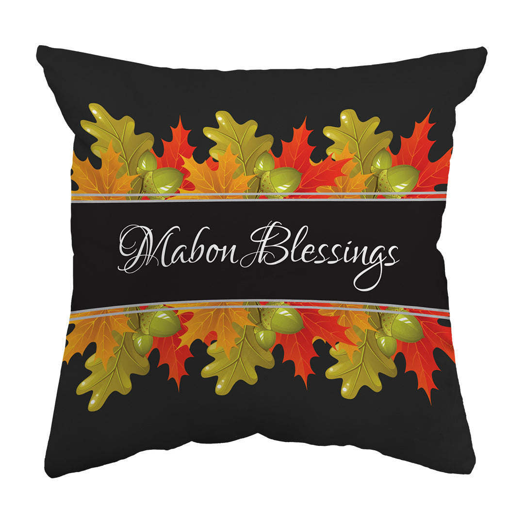 Zippered Pillow Shell Mabon Blessings Leaves