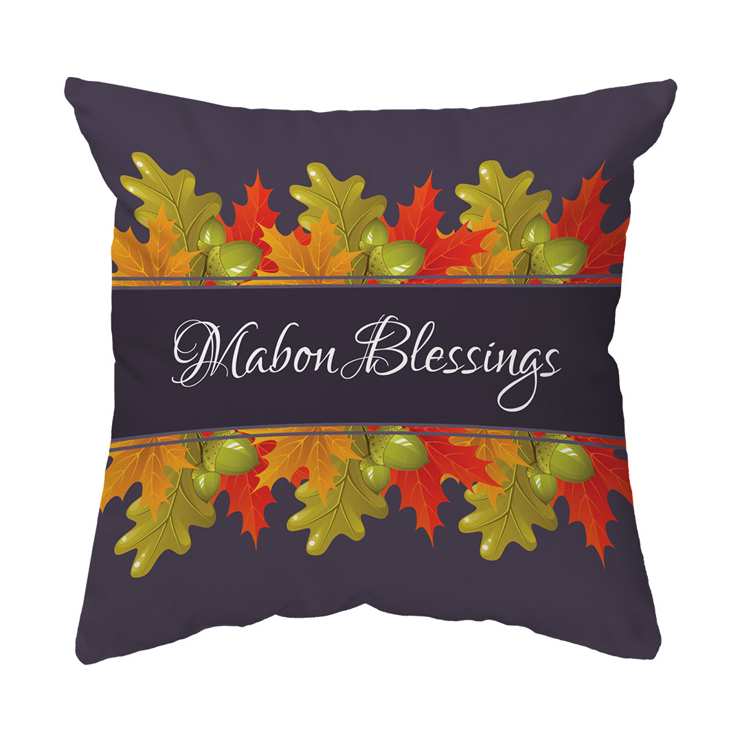 Zippered Pillow Mabon Blessings Leaves