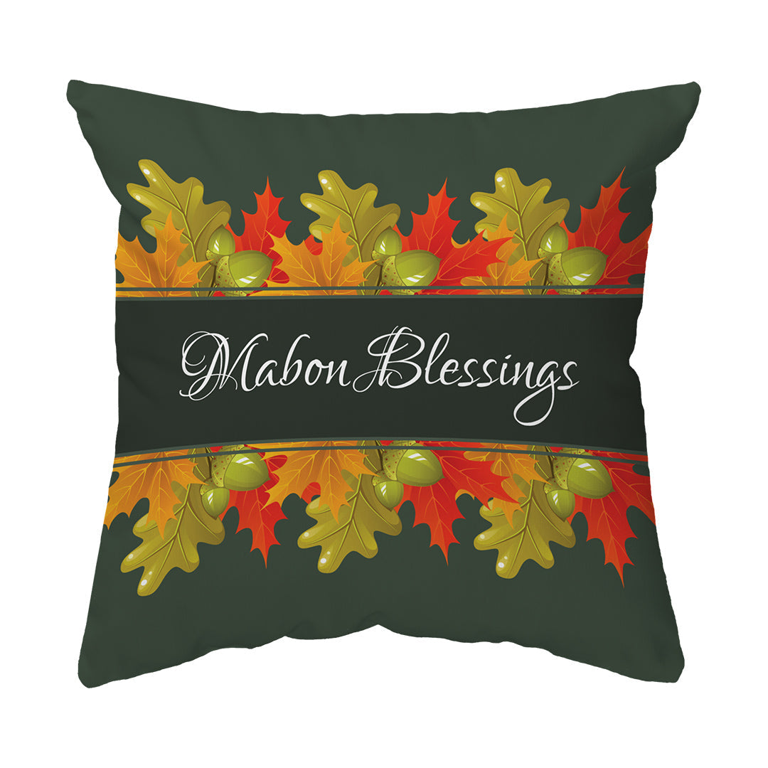 Zippered Pillow Mabon Blessings Leaves