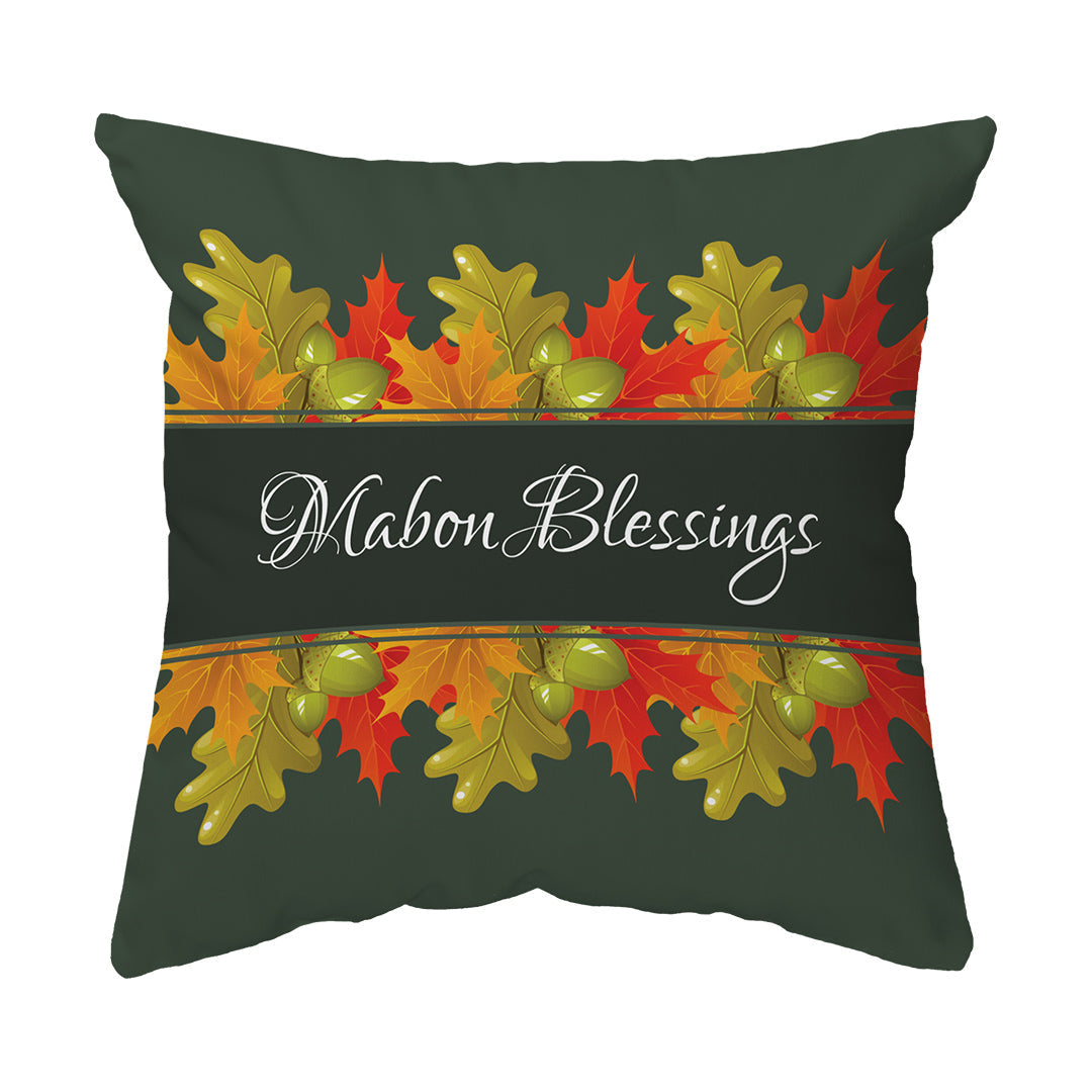 Zippered Pillow Mabon Blessings Leaves