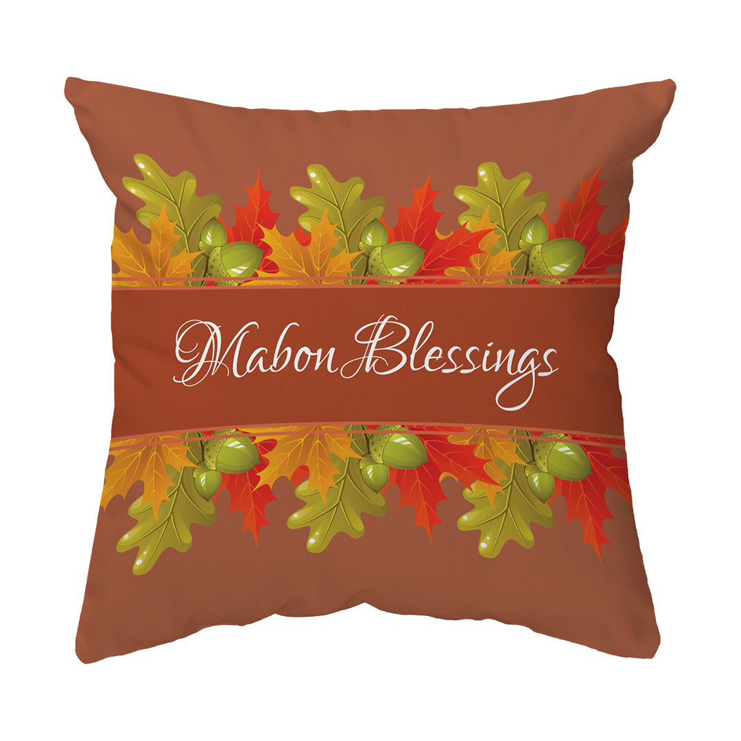 Zippered Pillow Mabon Blessings Leaves