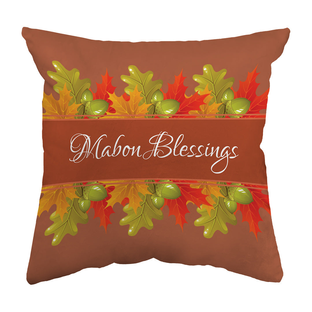 Zippered Pillow Mabon Blessings Leaves