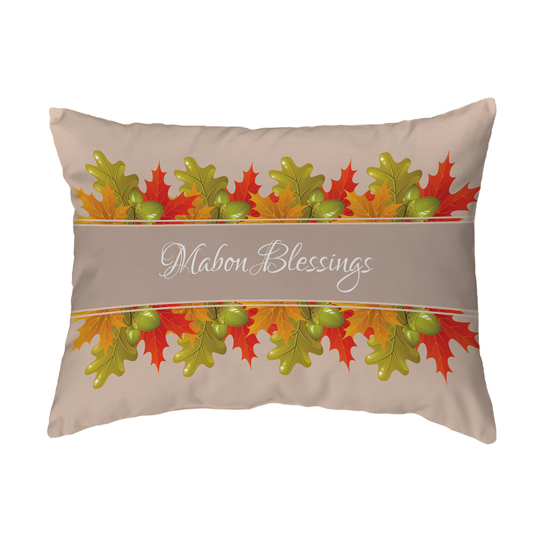 Zippered Pillow Mabon Blessings Leaves