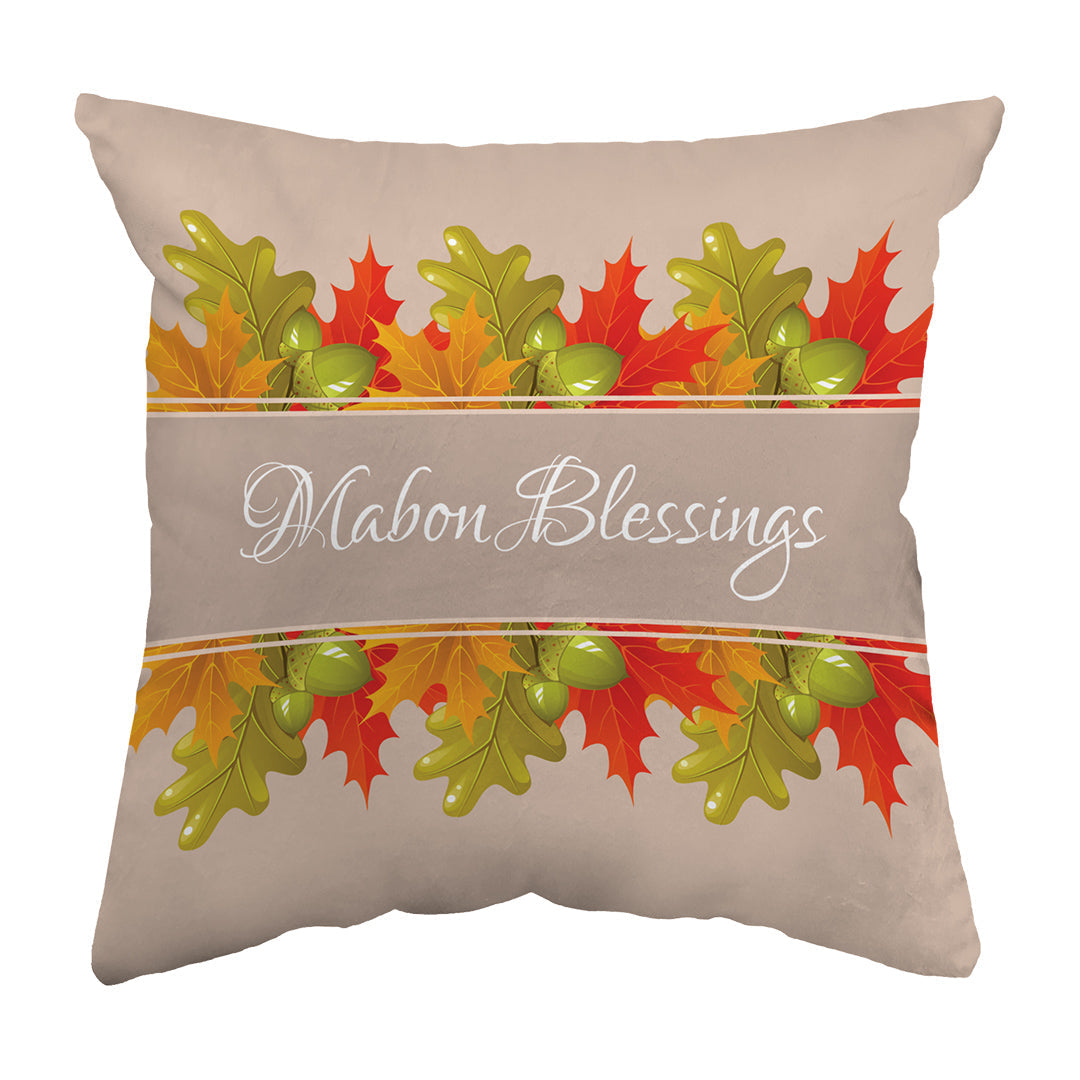 Zippered Pillow Shell Mabon Blessings Leaves