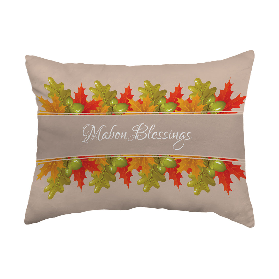 Zippered Pillow Shell Mabon Blessings Leaves