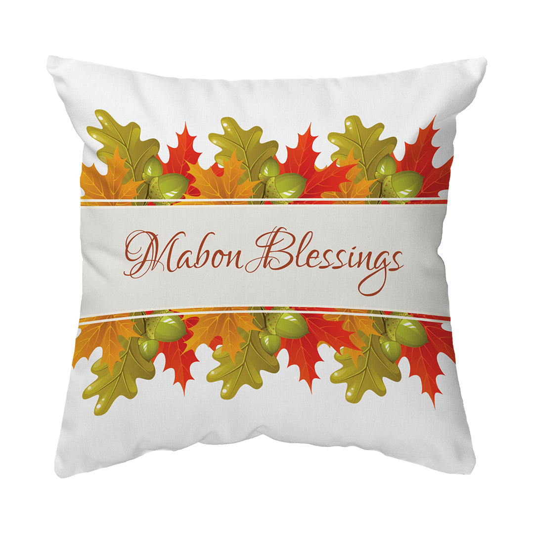 Zippered Pillow Mabon Blessings Leaves